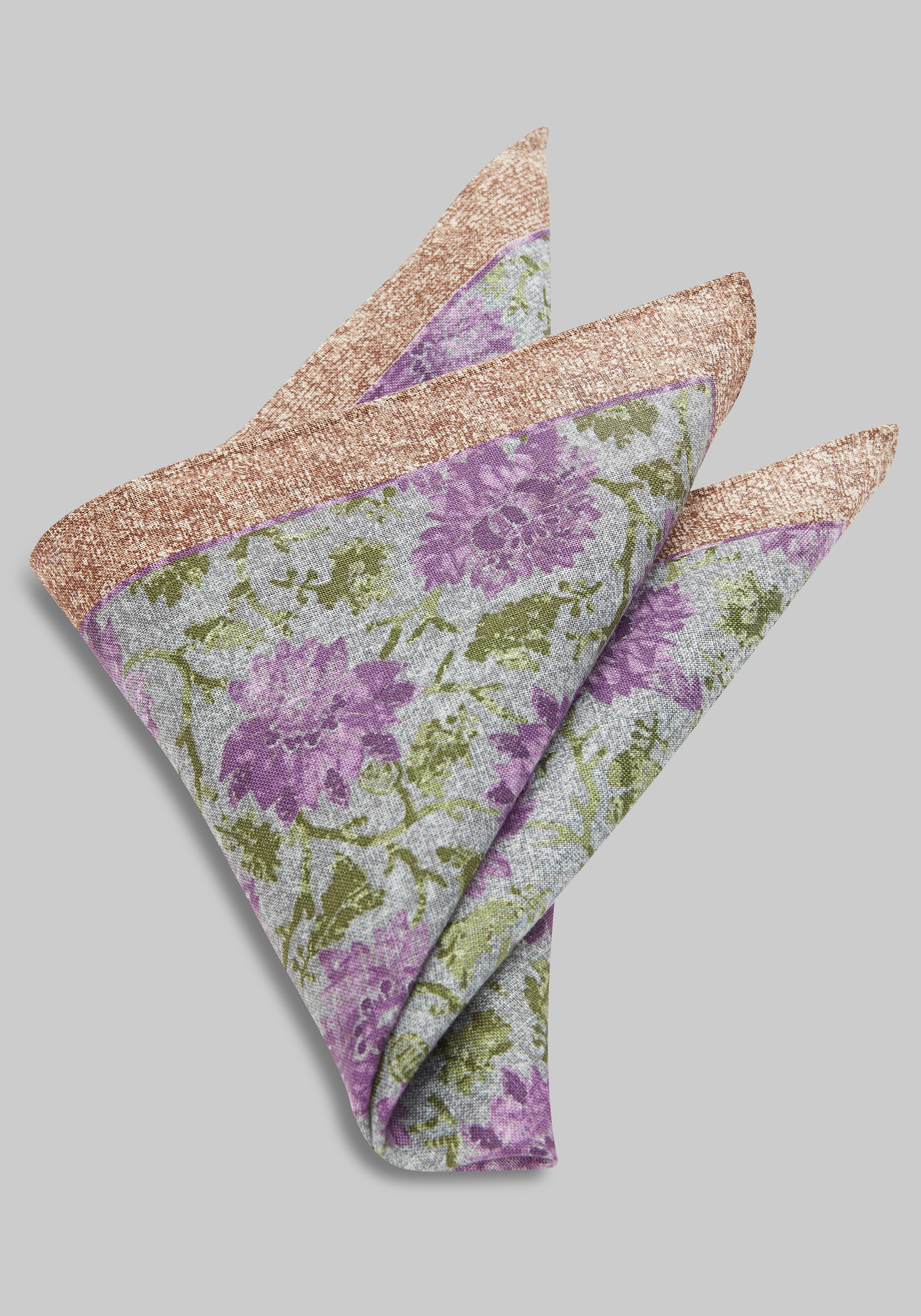 Men's Accessories, Jos. A. Bank Floral Linen Pocket Square - Jos A Bank