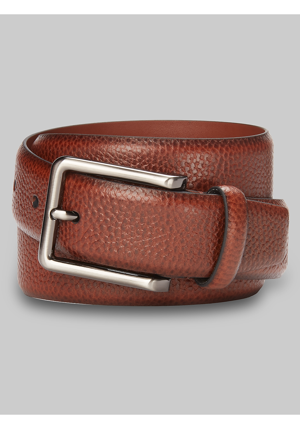 Jos. A. Bank Feather Edge Pebbled Leather Belt - Long