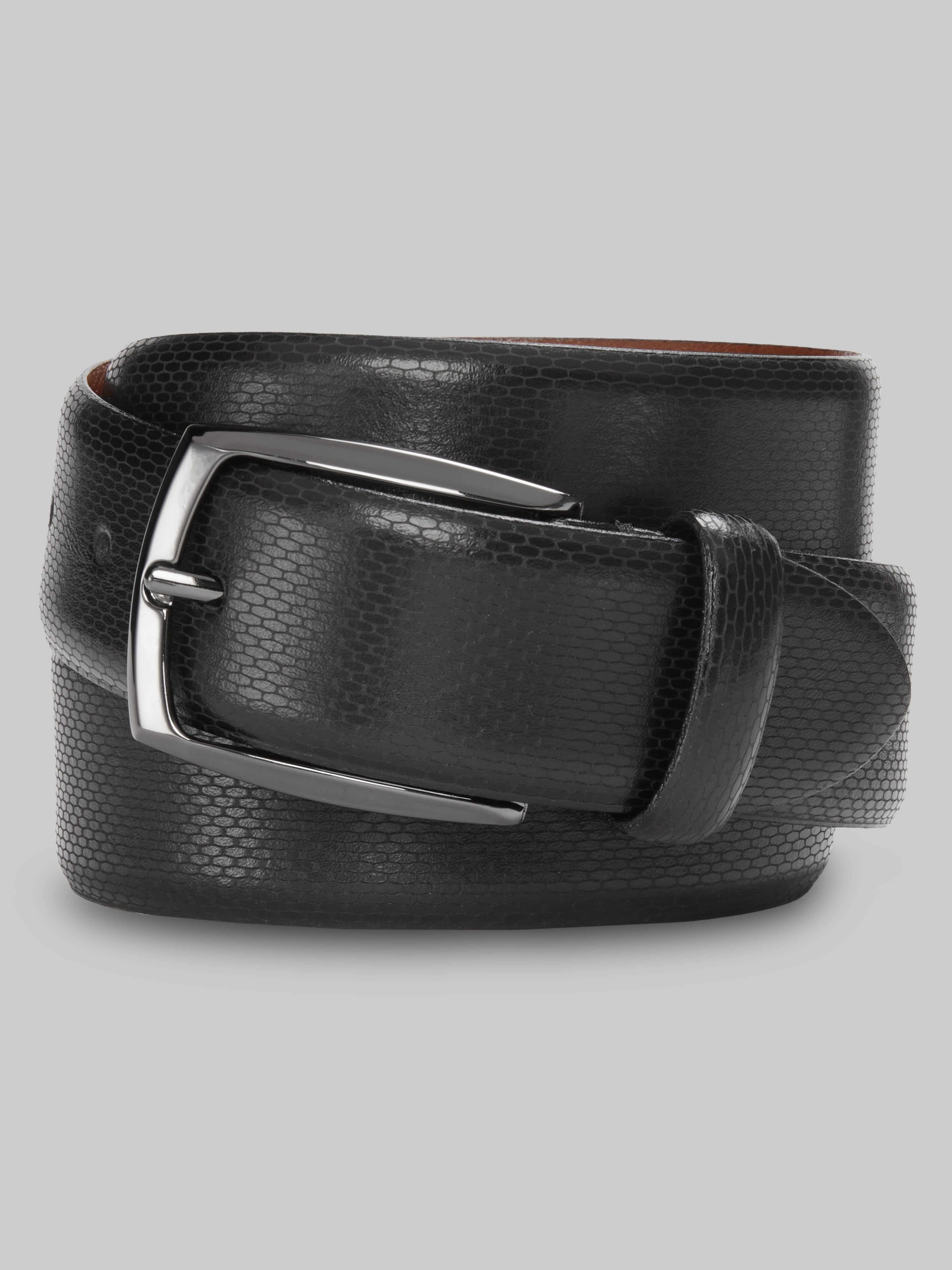 Jos. A. Bank Feather Edge Textured Leather Belt