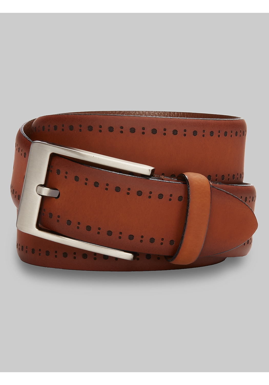 Jos. A. Bank Perforated Edge Laser Cut Leather Belt