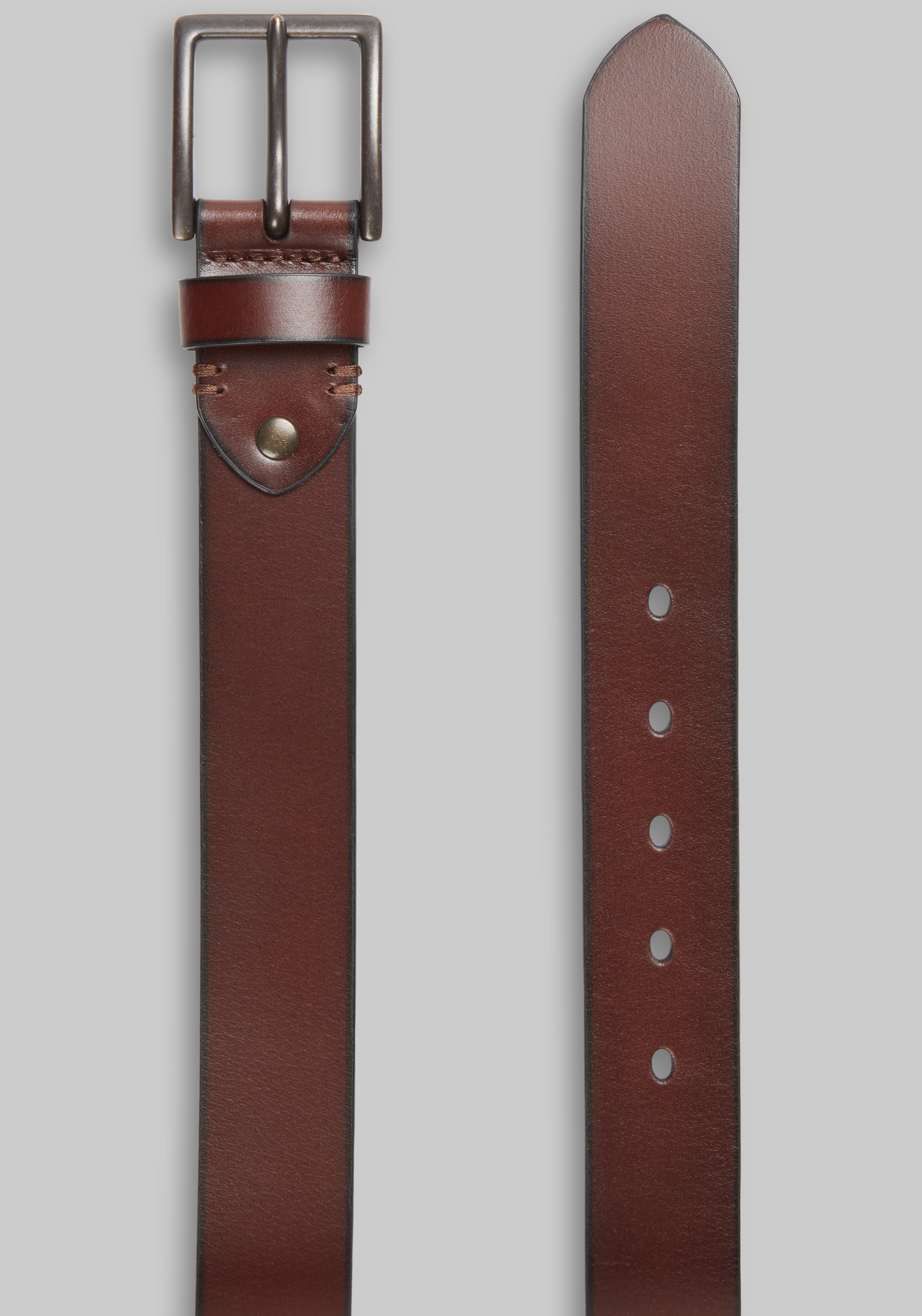 Johnston & Murphy Burnished Leather Belt