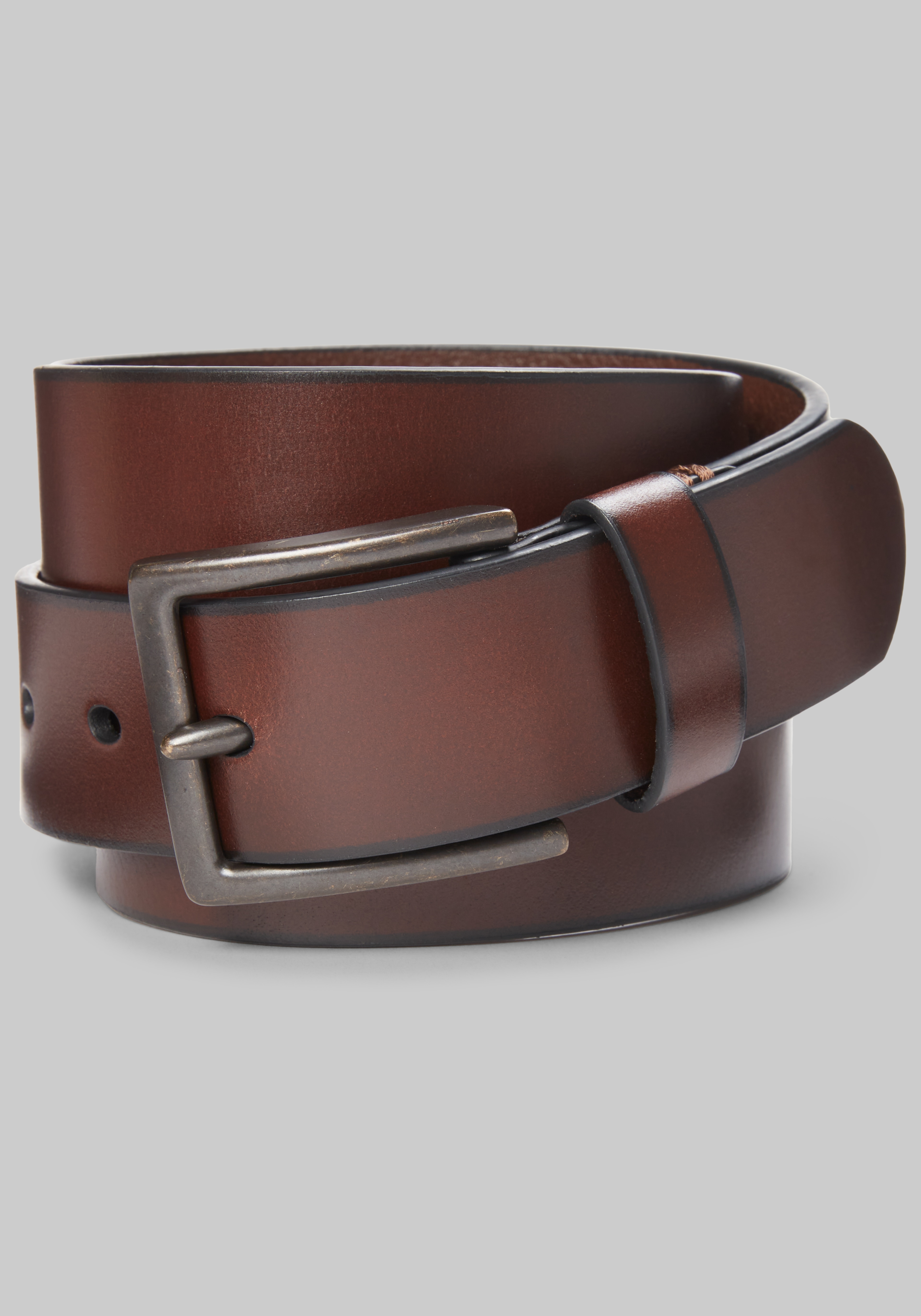 Johnston & Murphy Burnished Leather Belt