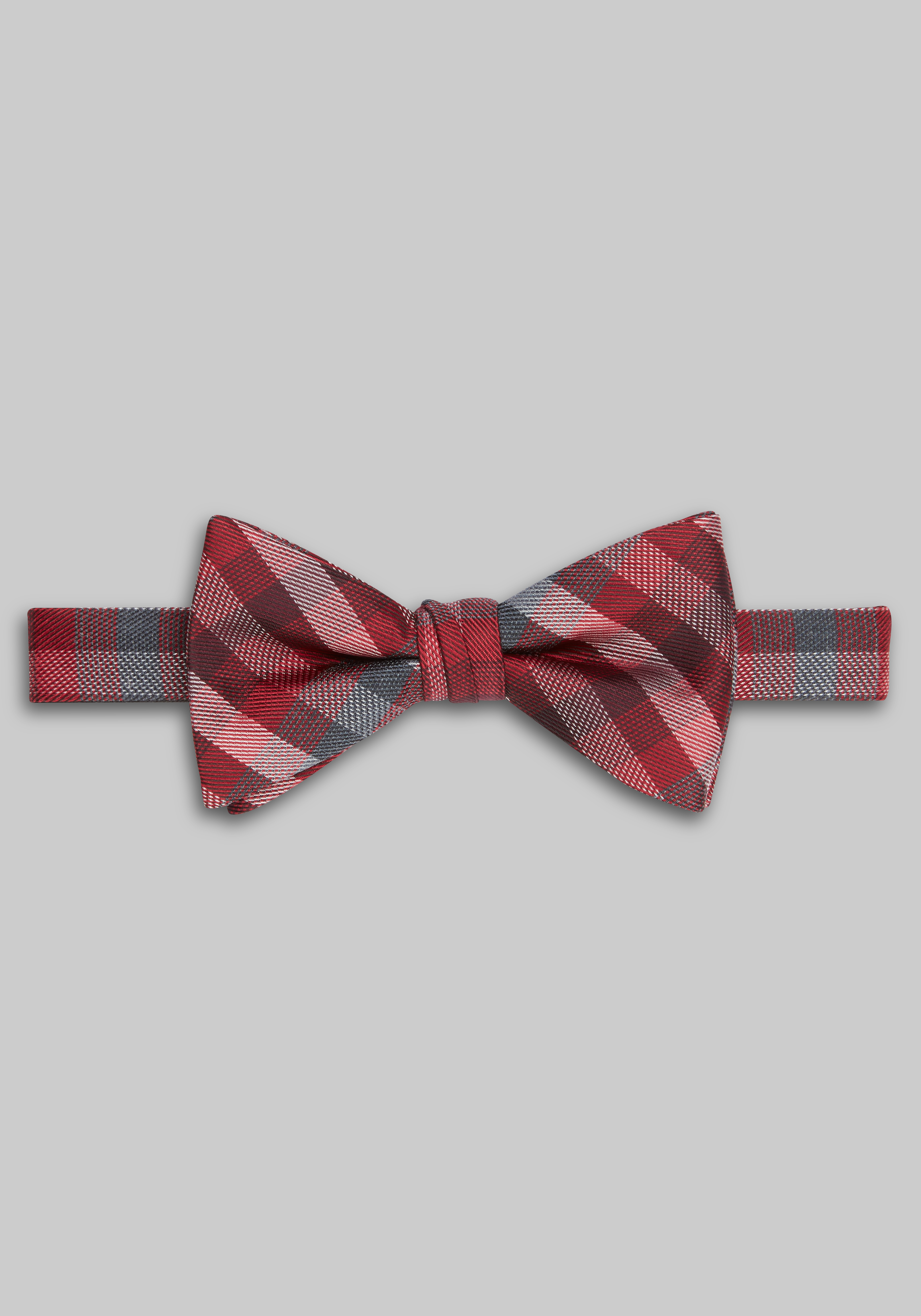 Men's Accessories, Jos. A. Bank Plaid Pre-Tied Bow Tie - Jos A Bank