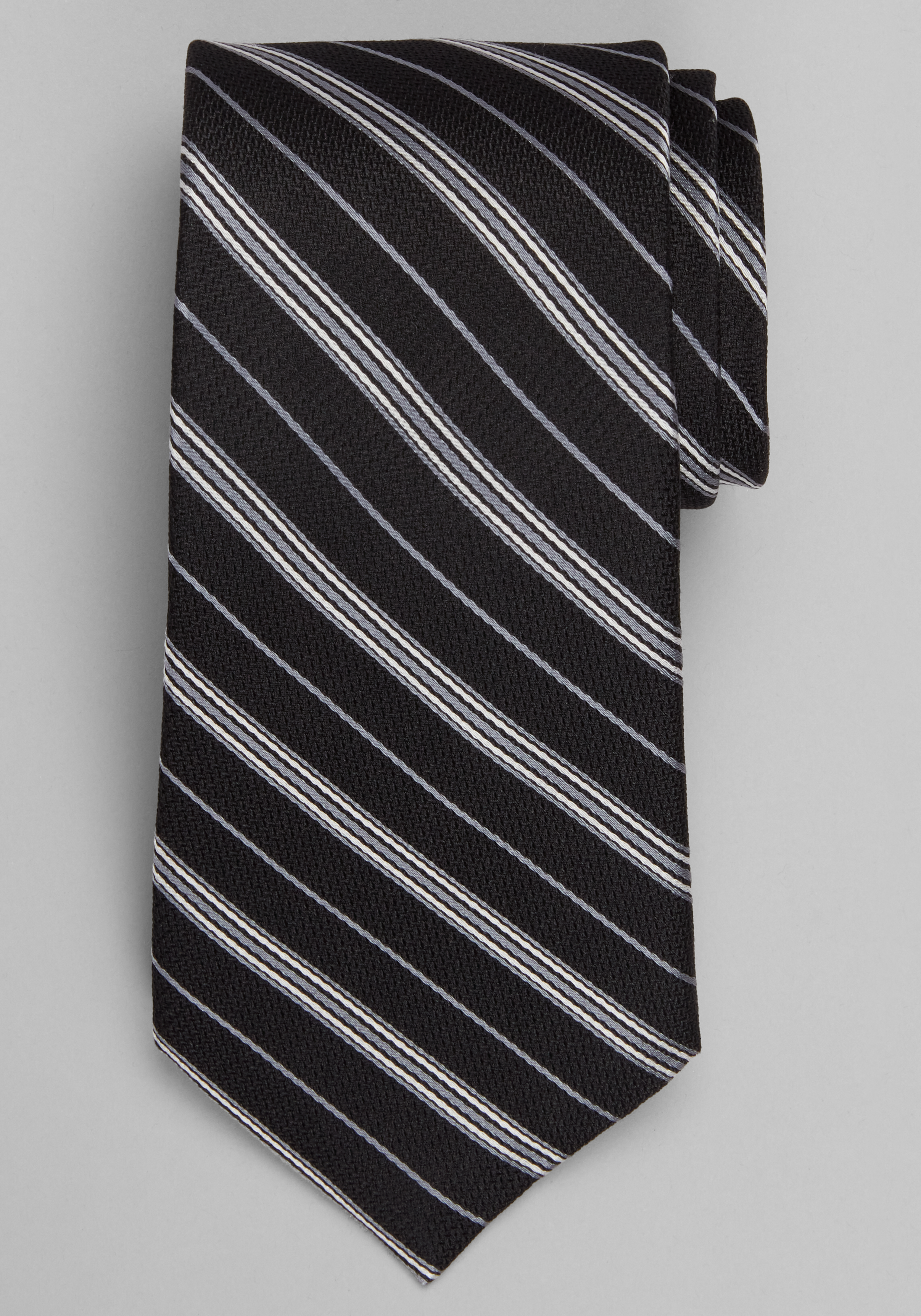 Traveler® Collection Mini Textured Triple Stripe Tie