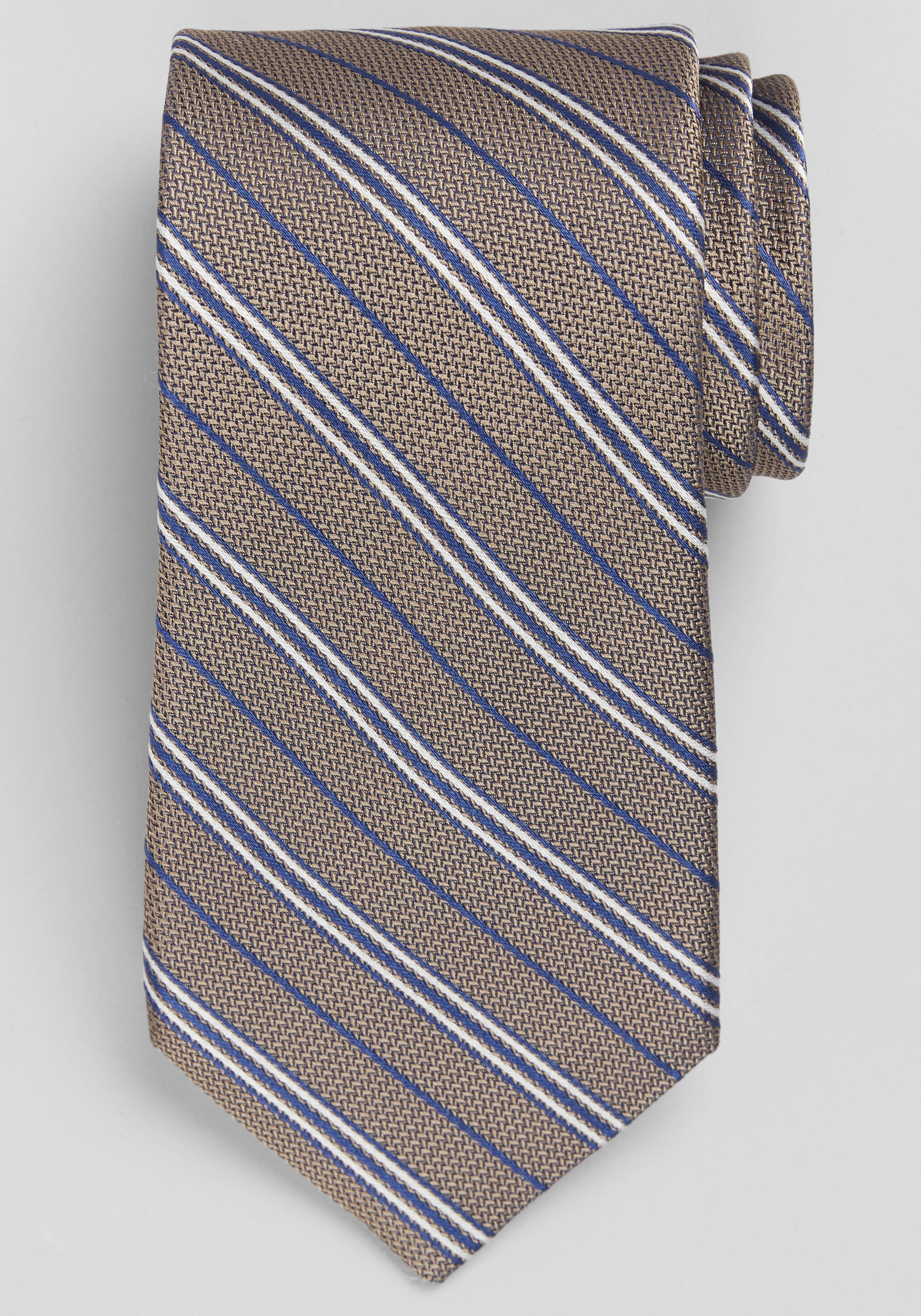 Men's CLEARANCE, Traveler&reg; Collection Mini Textured Triple Stripe Tie CLEARANCE - Jos A Bank