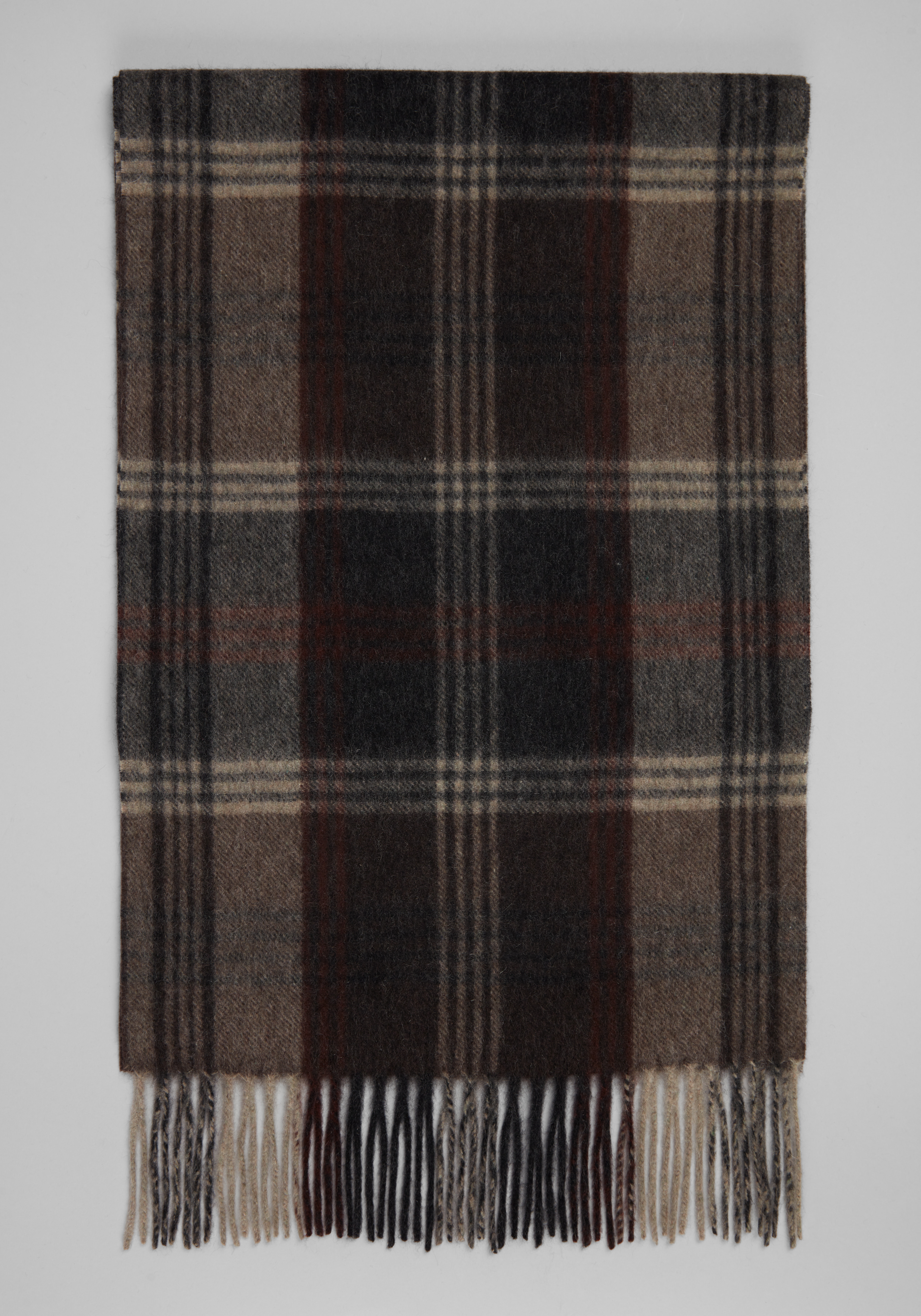 Men's Accessories, Jos. A. Bank Triple Stripe Plaid Cashmere Scarf - Jos A Bank