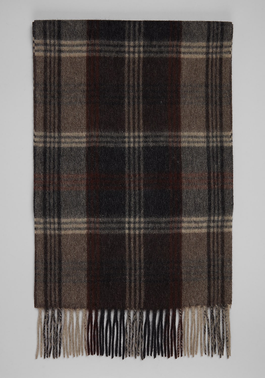 Jos. A. Bank Triple Stripe Plaid Cashmere Scarf