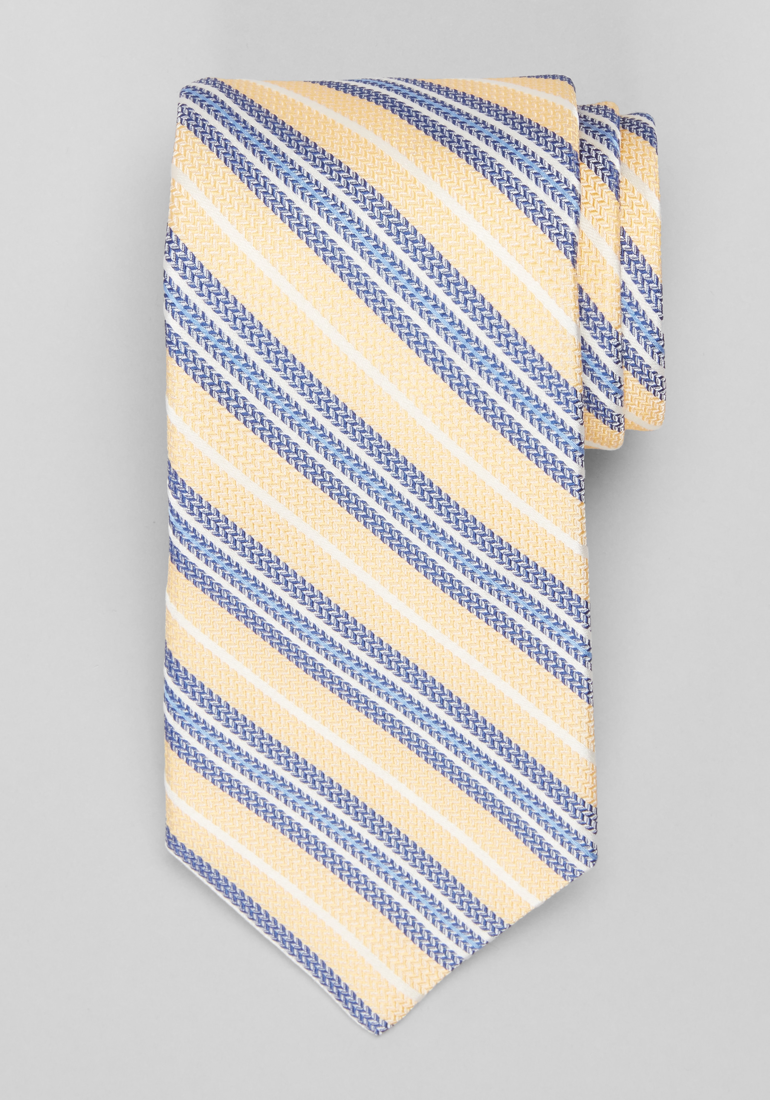 Men's New!, Traveler® Regular Width New Stripe Silk Tie - Jos A Bank