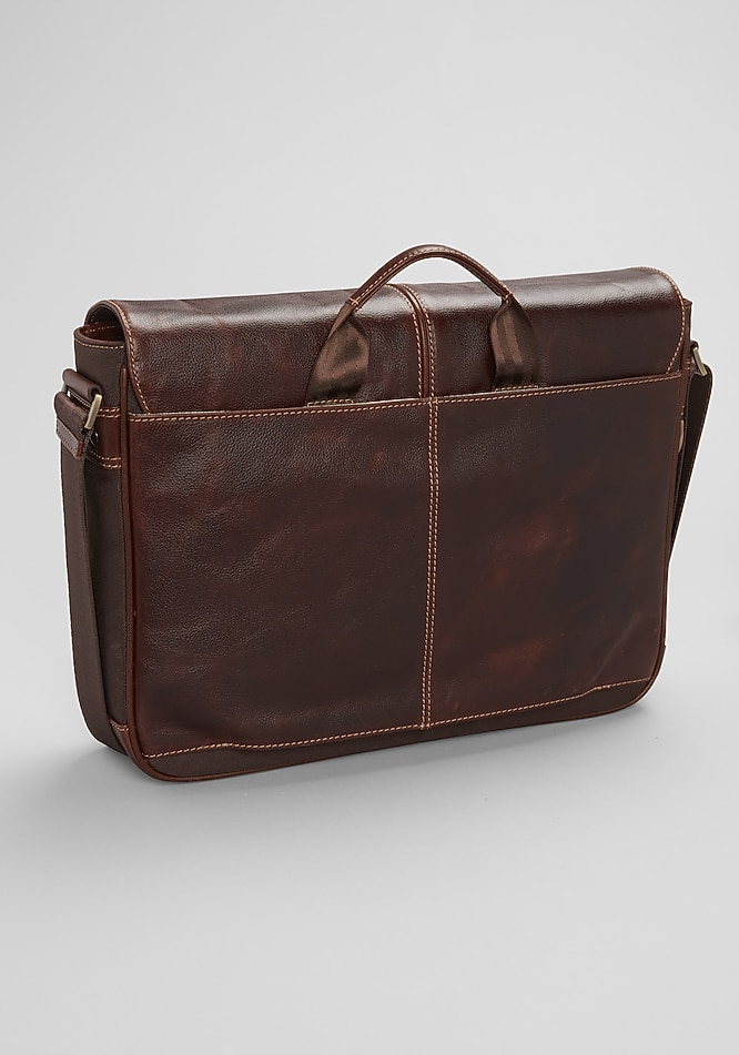 Jos. A. Bank Compact Leather Messenger Case - Jos. A. Bank