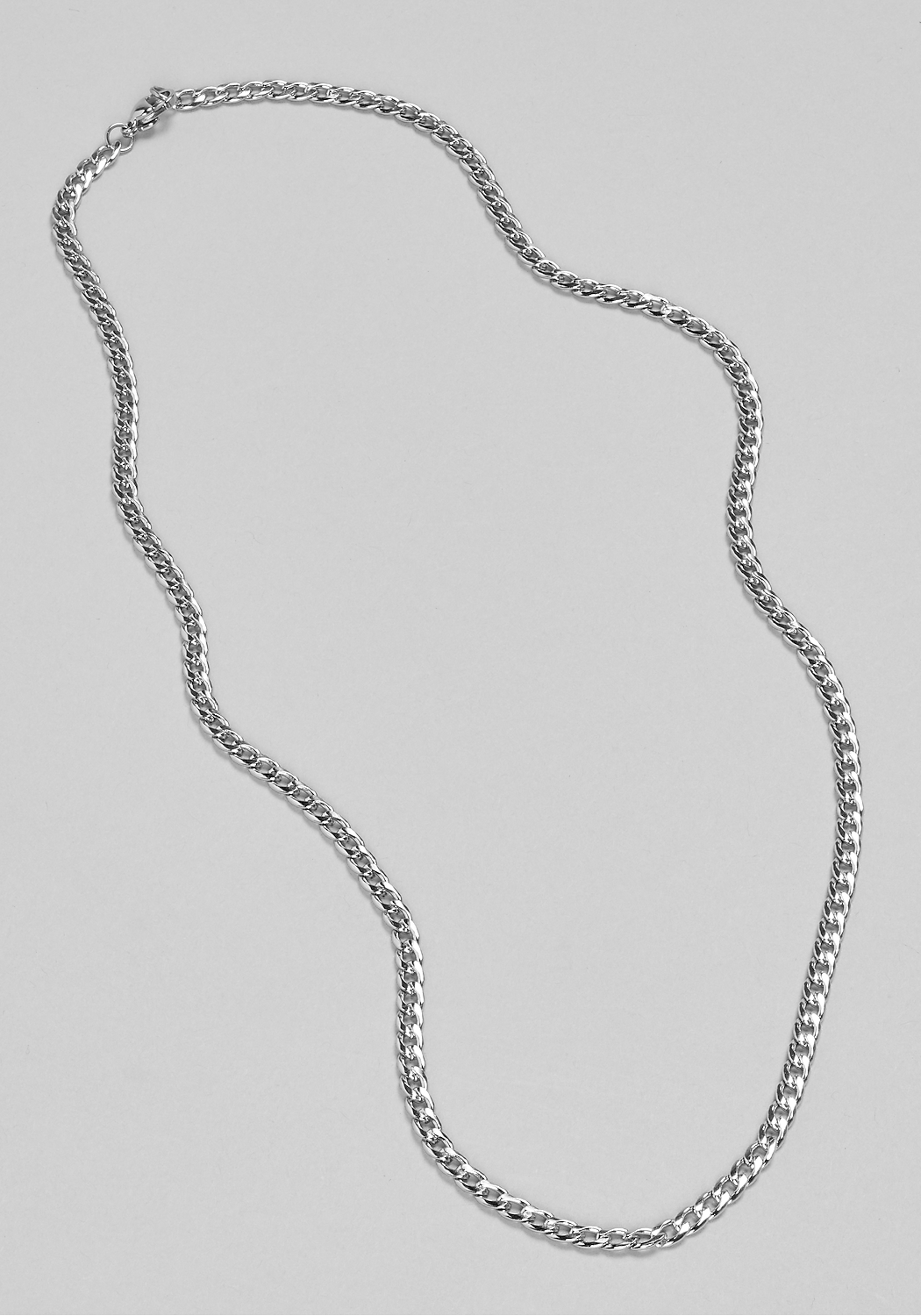 Jos. A. Bank Stainless Steel Curb Chain, 20-Inch Length