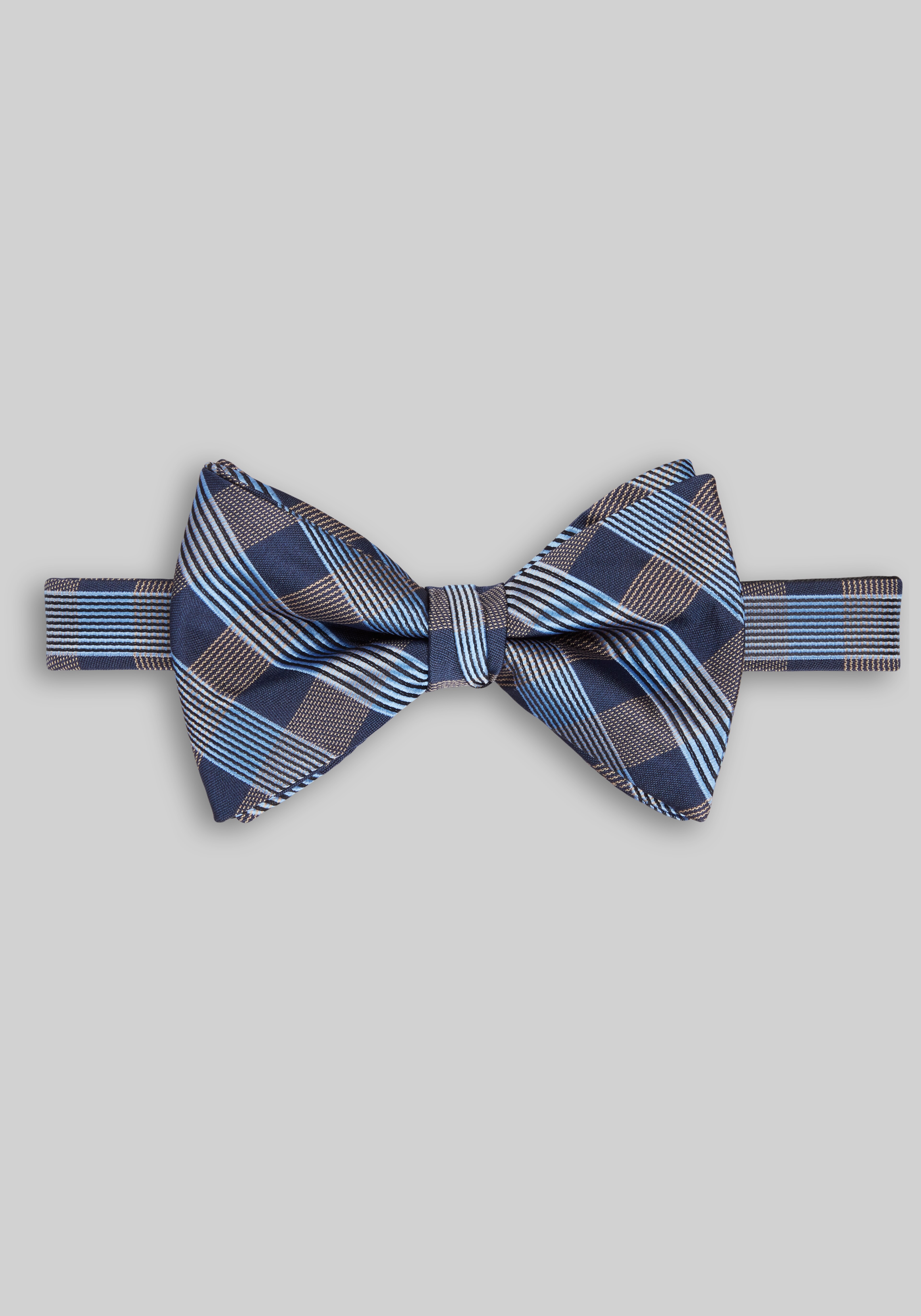 Jos. A. Bank Plaid Teardrop Pre-Tied Bow Tie