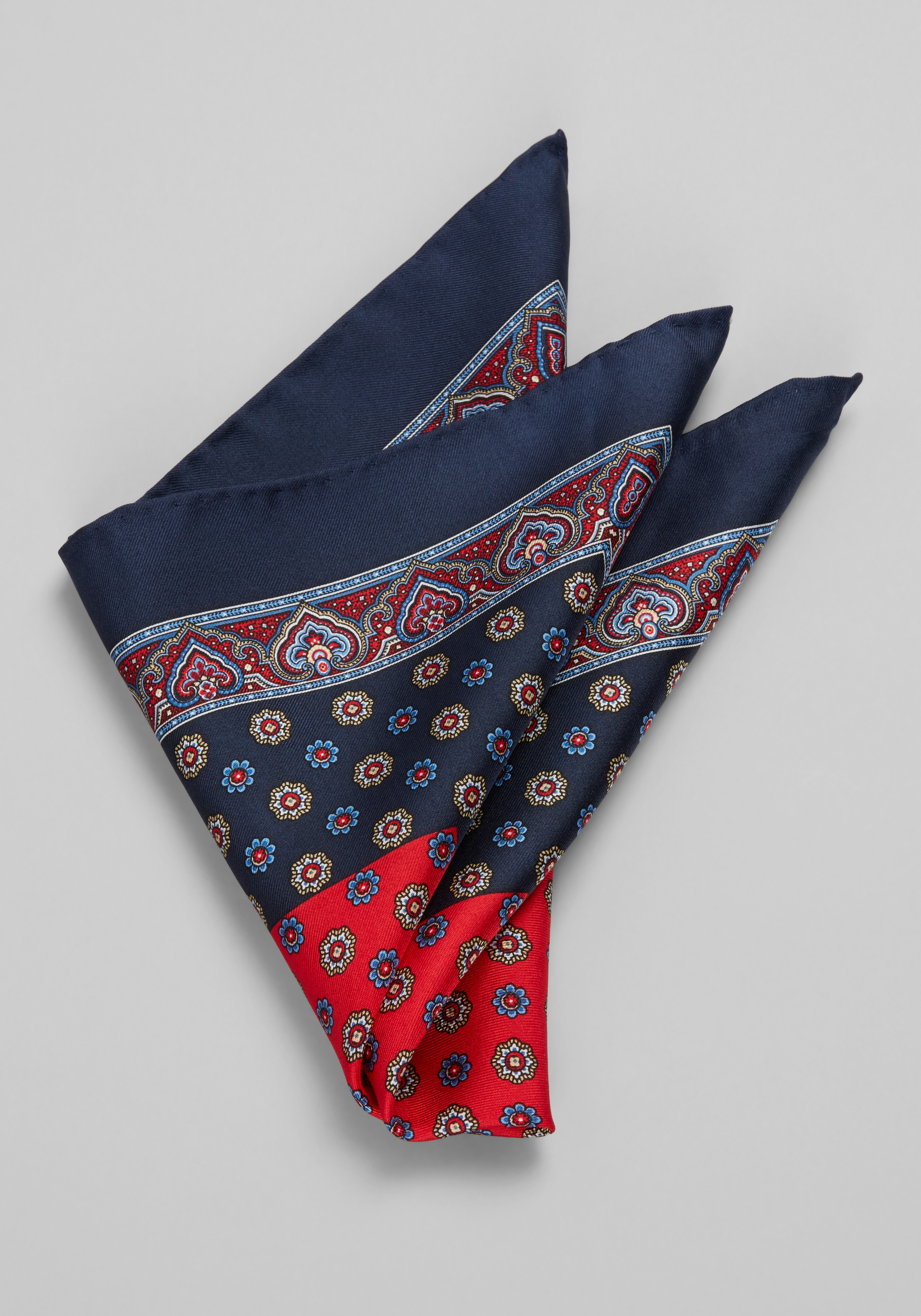Men's New!, Jos. A. Bank Mixed Medallion Pocket Square - Jos A Bank