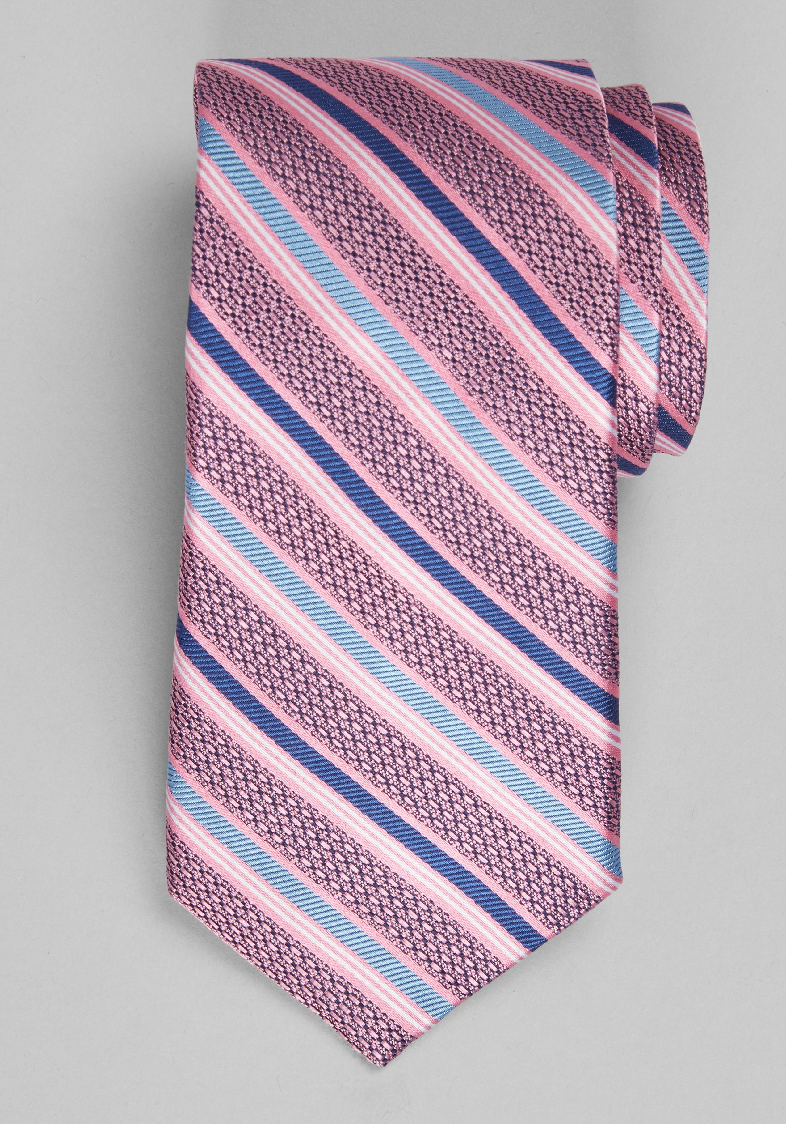 Men's Accessories, Reserve Collection Triple Texture Stripe Tie - Jos A Bank