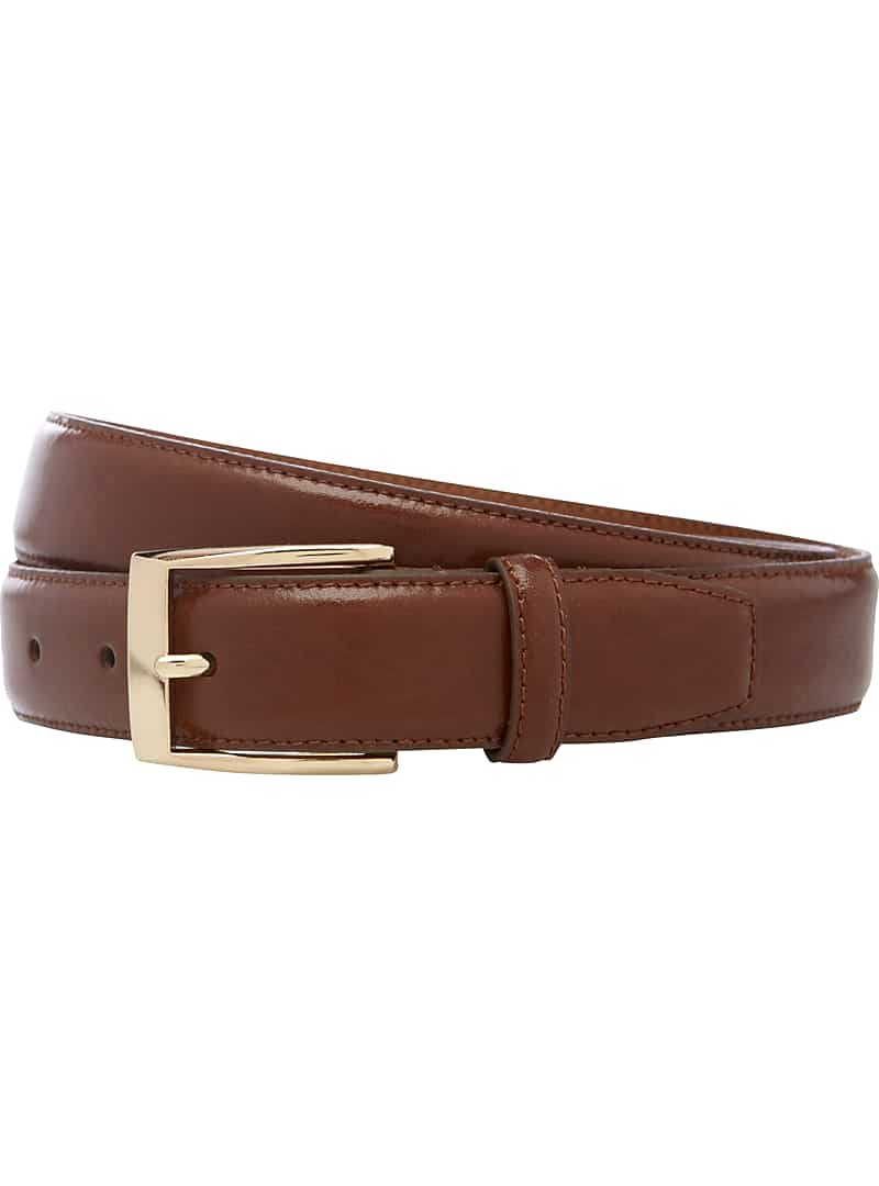 Jos.A.Bank Leather Belt with Gold-Tone Buckle CLEARANCE - All Clearance ...