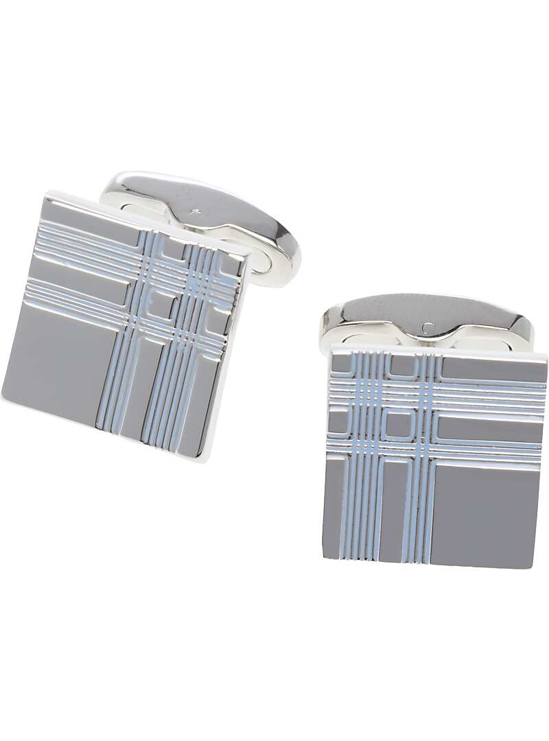 Jos. A Bank Light Blue Plaid Cufflinks All Accessories Jos A Bank