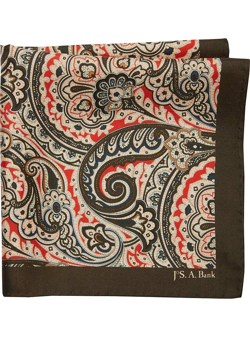Jos. A. Bank Scrolling Paisley Pocket Square - All Accessories | Jos A Bank