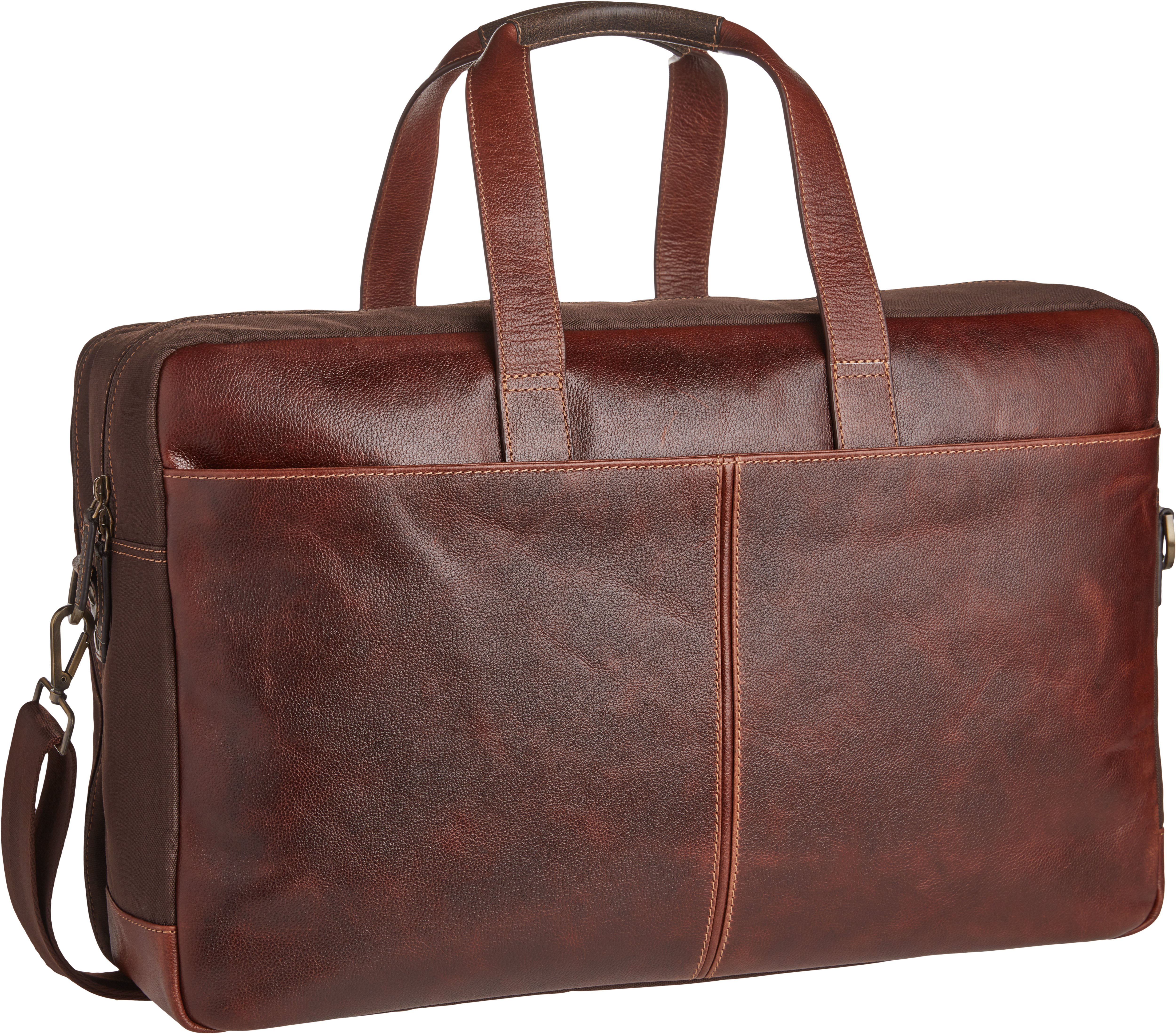 canvas and leather overnight bag