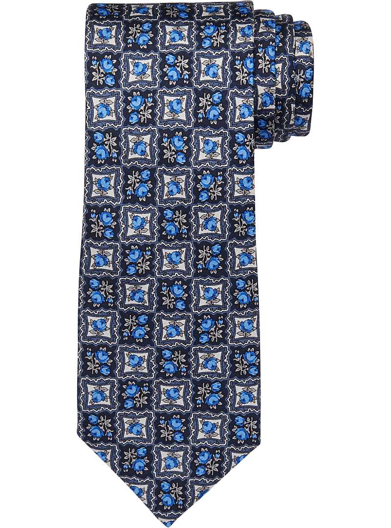 Jos. A. Bank Gridded Floral Tie - All Accessories | Jos A Bank