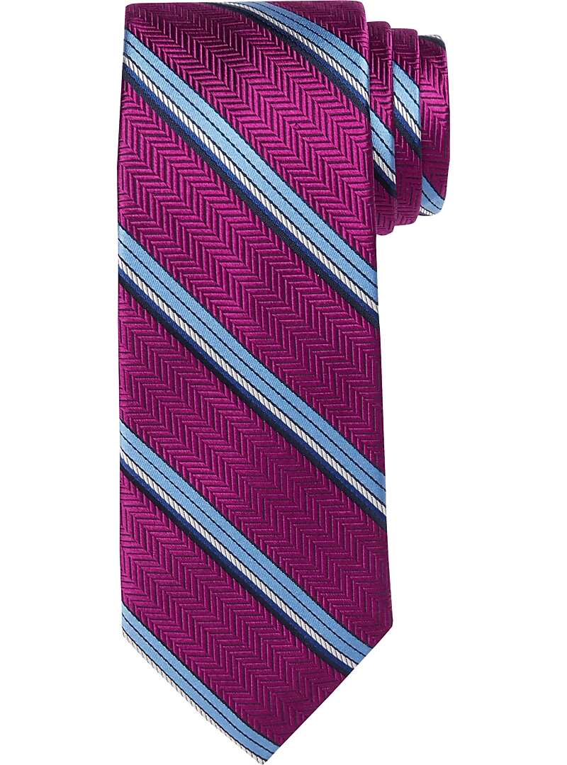 Reserve Collection Herringbone and Stripe Tie - Reserve Ties | Jos A Bank