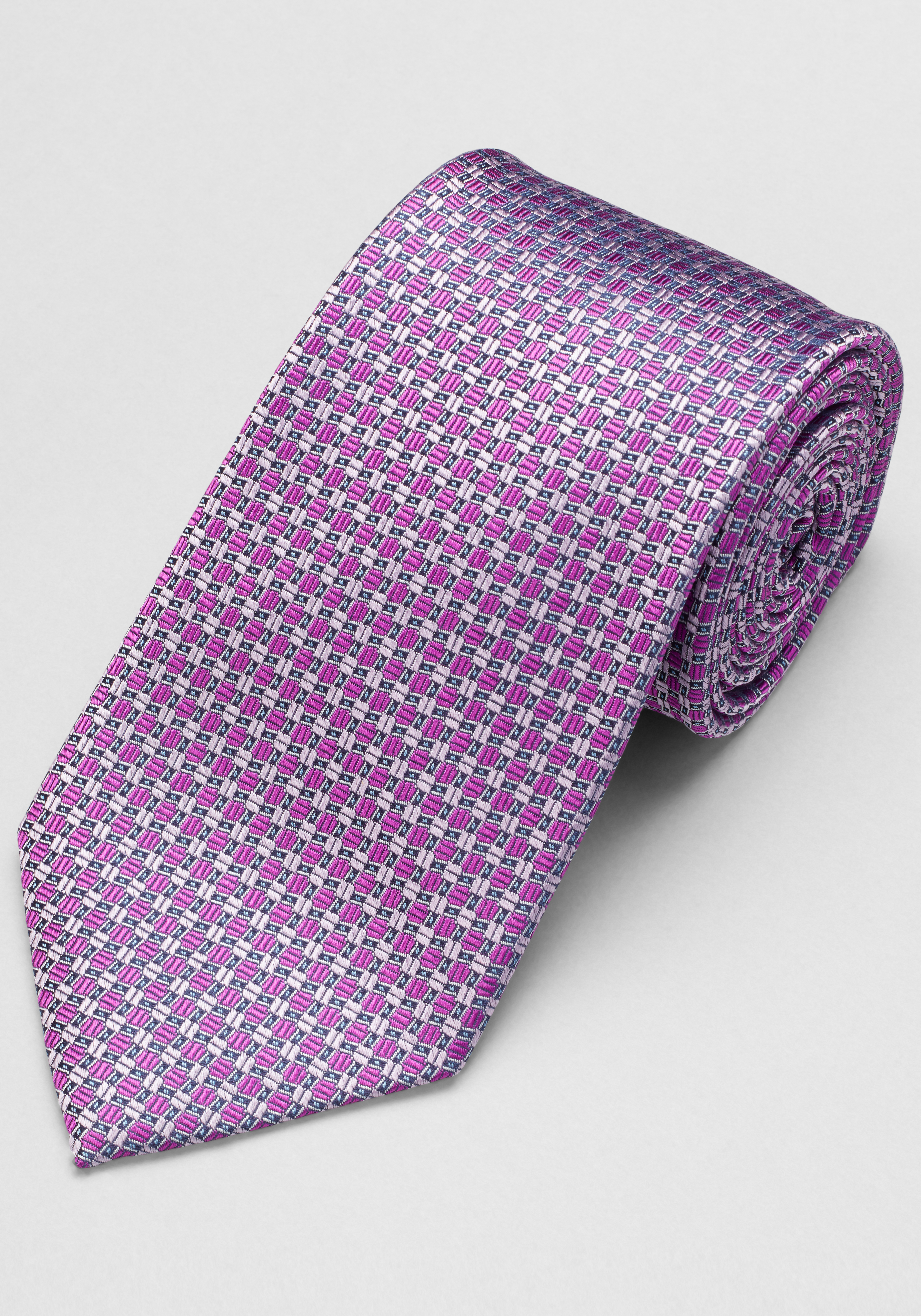 Traveler Collection Woven Grid Tie - Traveler Ties | Jos A Bank