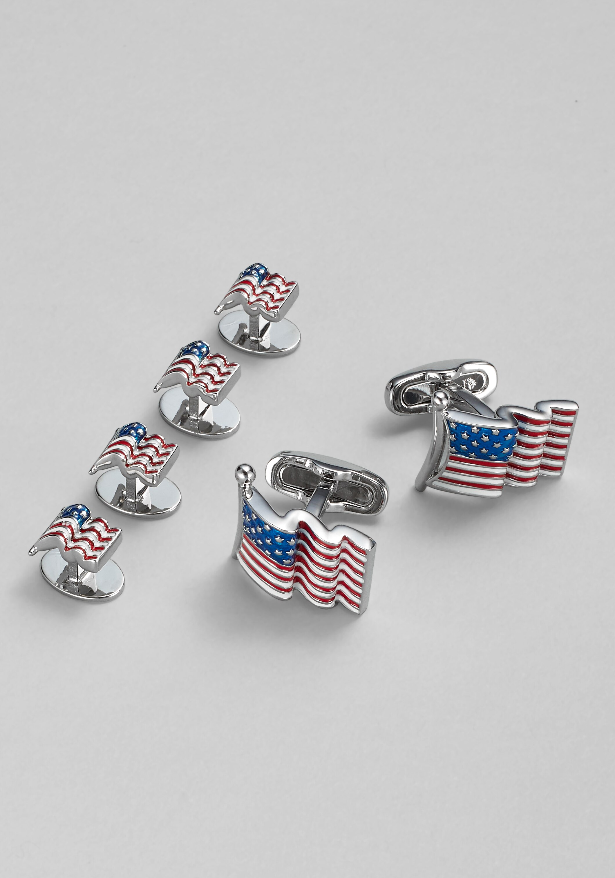 Jos. A. Bank American Flag Cufflinks & Studs Set All Accessories Jos A Bank