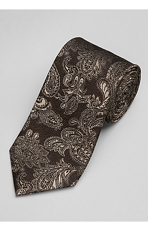 FL Paisley Floral 2.75" Silk Woven Slim Skinny Narrow Men Tie Necktie