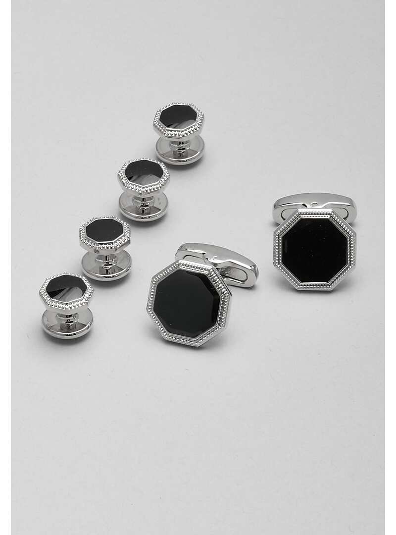 Jos. A. Bank Black & Silver Cufflink and Stud Set Joseph A. Bank