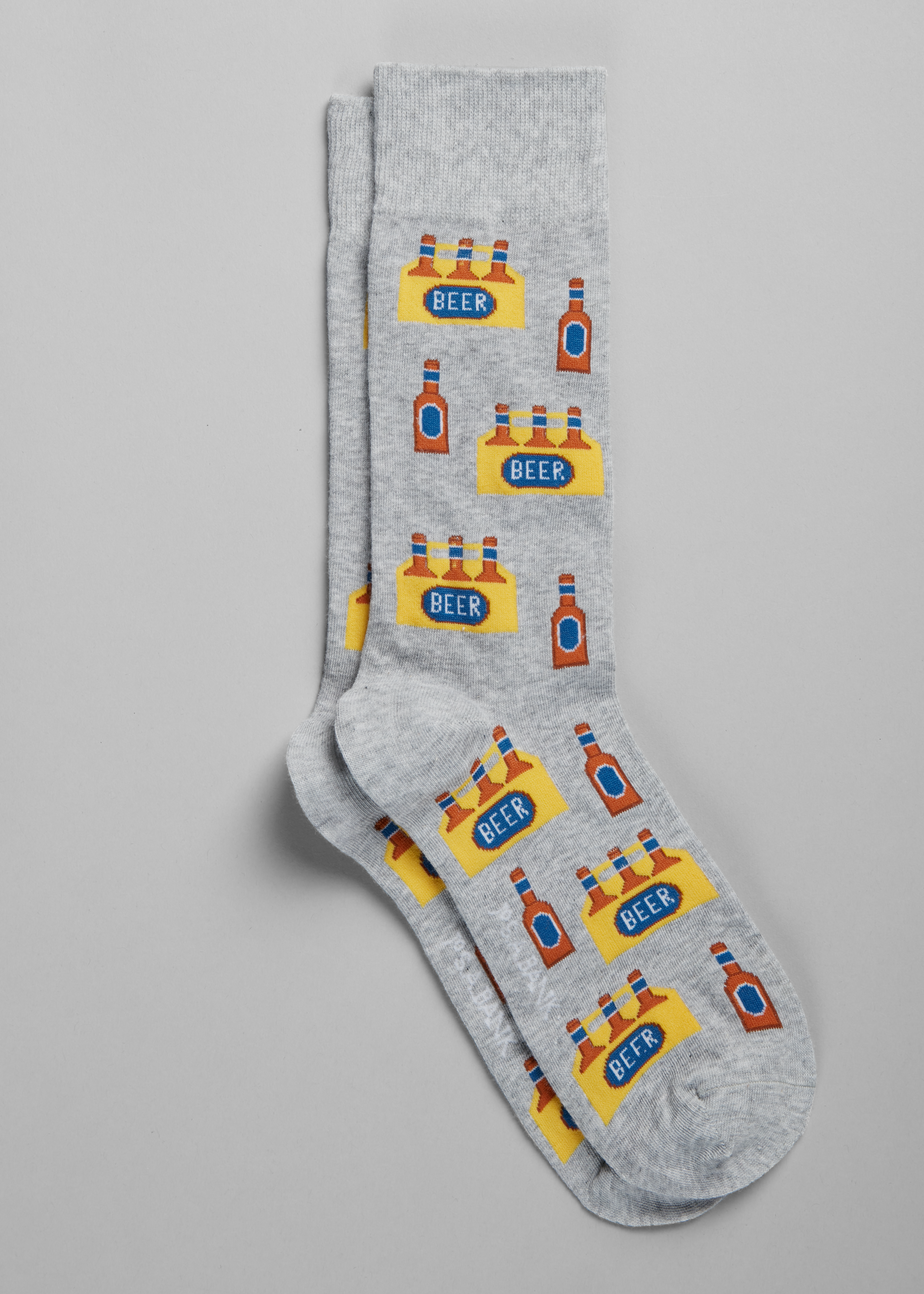 Jos. A. Bank Men's Gingerbread Man Socks, Navy, Mid Calf