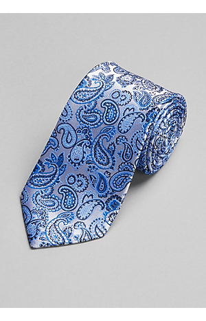 Construct Engineered Slim FIt TIe Paisley Silver Blue NEW Skinny NEW 