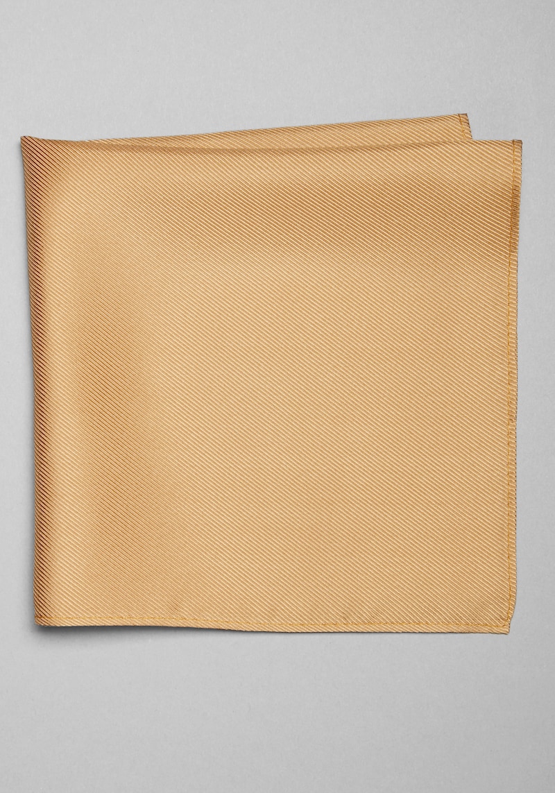 Men's Traveler Collection Solid Pocket Square at Jos. A. Bank, Gold, Size One