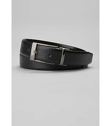 Reversible Saffiano Leather Dress Belt