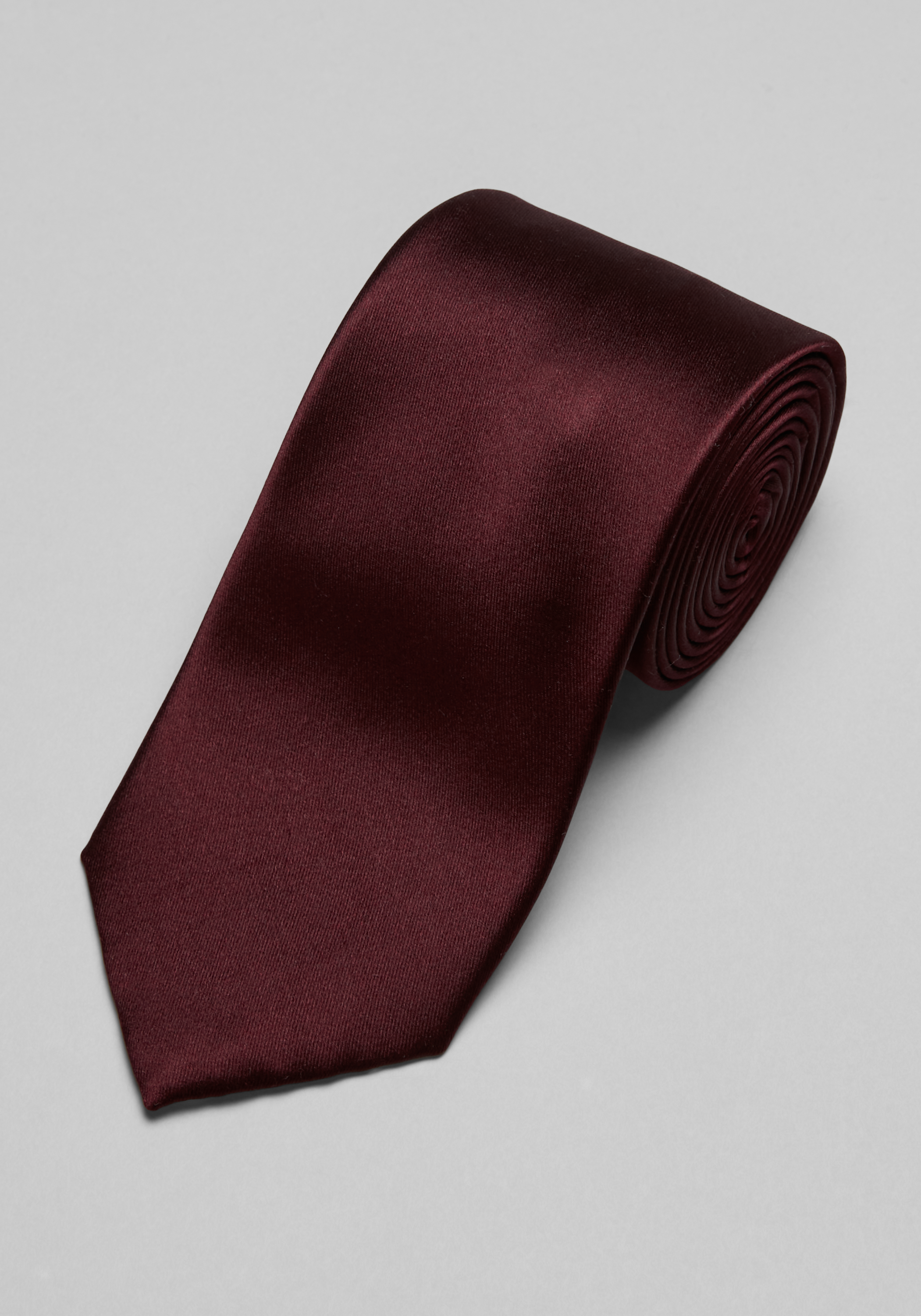 Men's Accessories, Reserve Collection Satin Weave Solid Tie - Jos A Bank