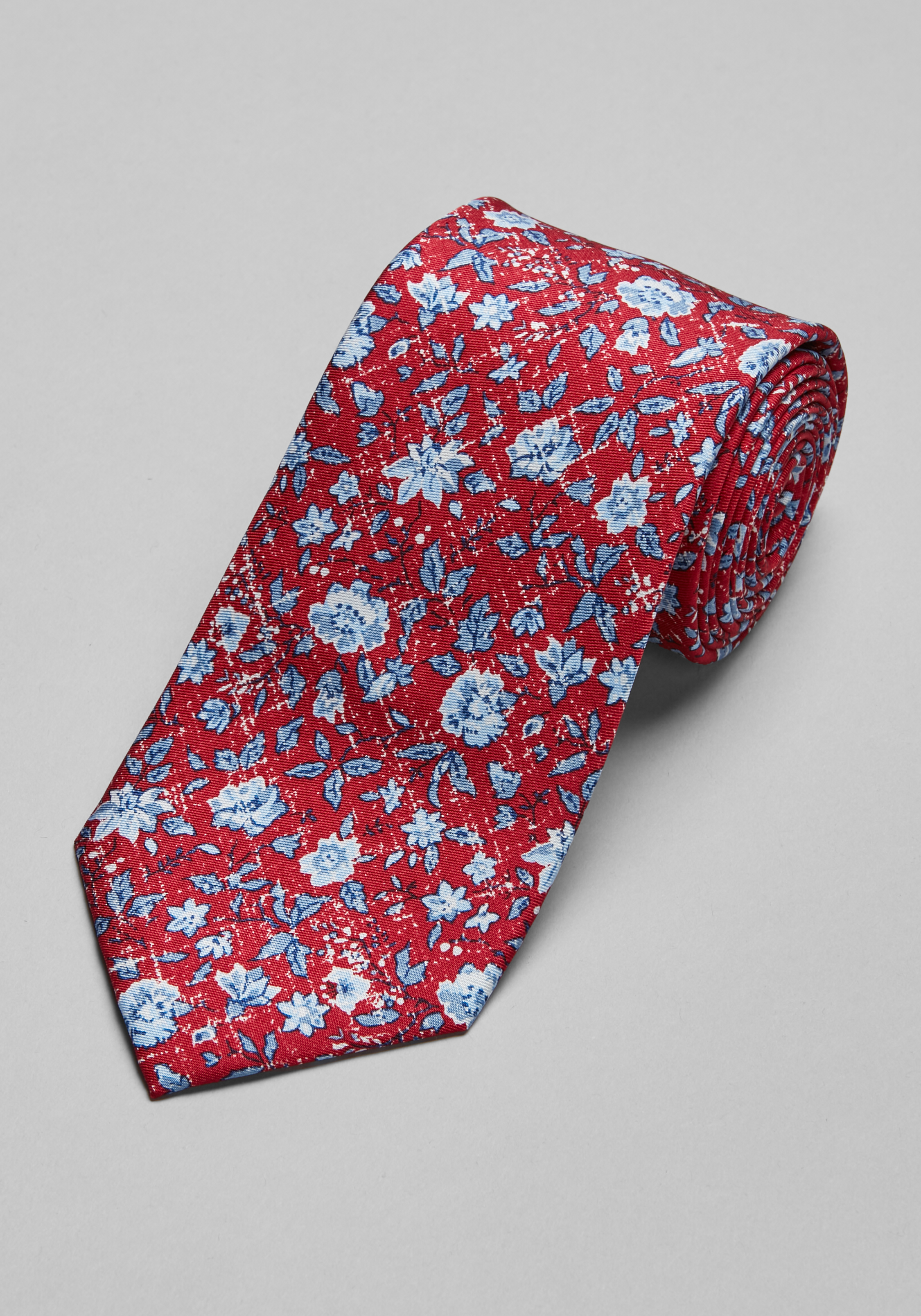 Red Silk Tie with Texture