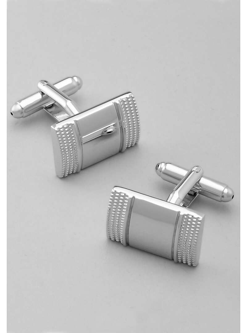 Jos. A. Bank Textured Silver Rectangle Cufflinks All Accessories
