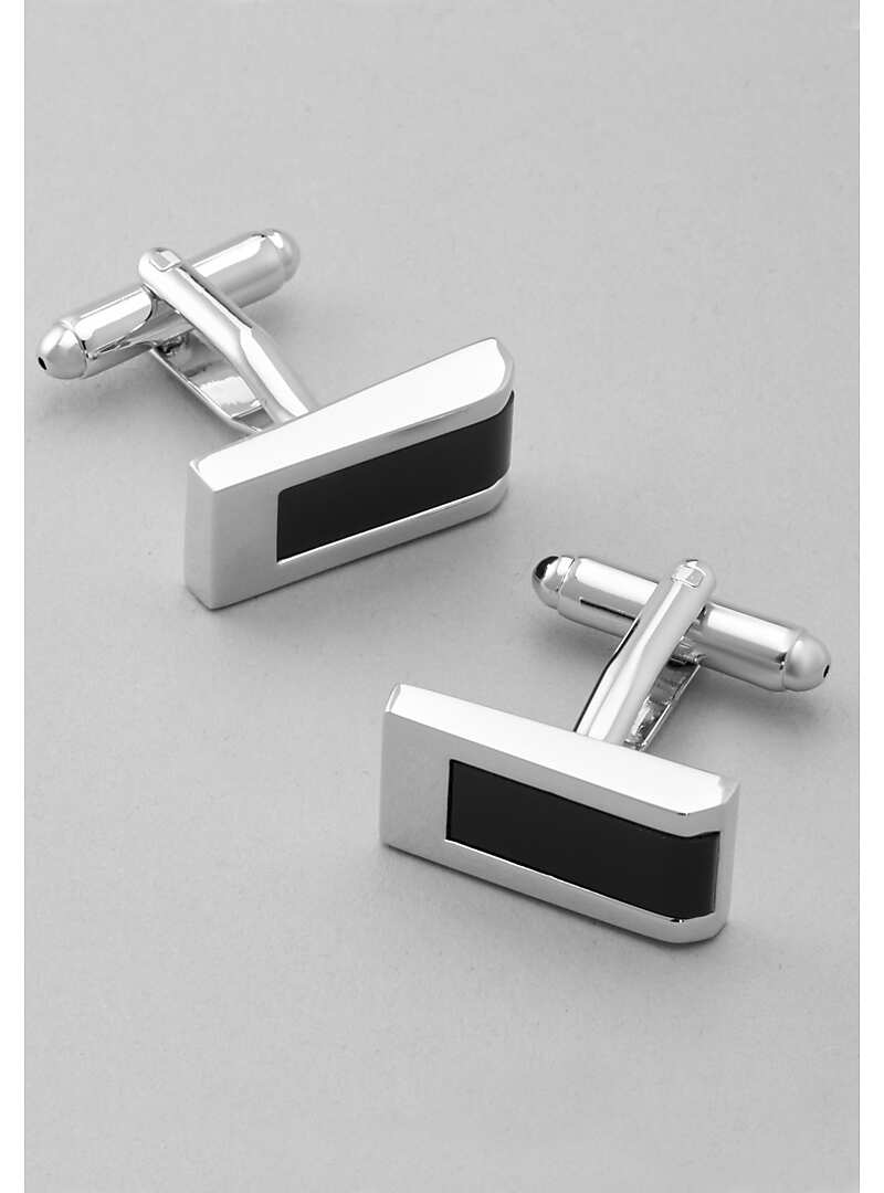 Jos. A. Bank Silver & Onyx Cufflinks CLEARANCE All Clearance Jos A Bank