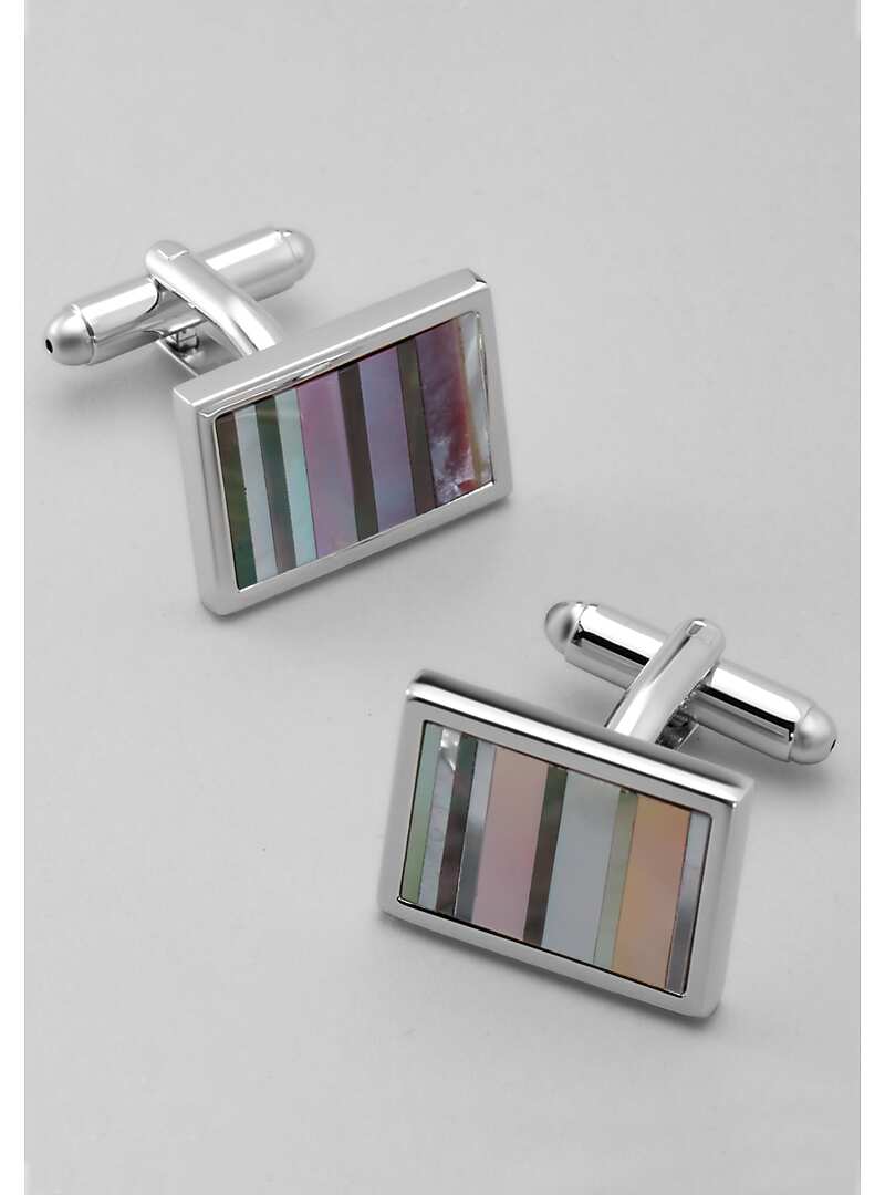 Jos. A. Bank Silver Colored Mother of Pearl Cufflinks Joseph A. Bank