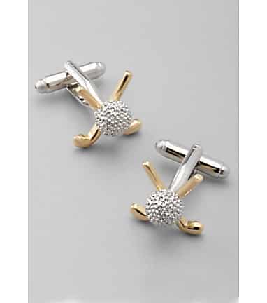 Golf cufflinks clearance silver