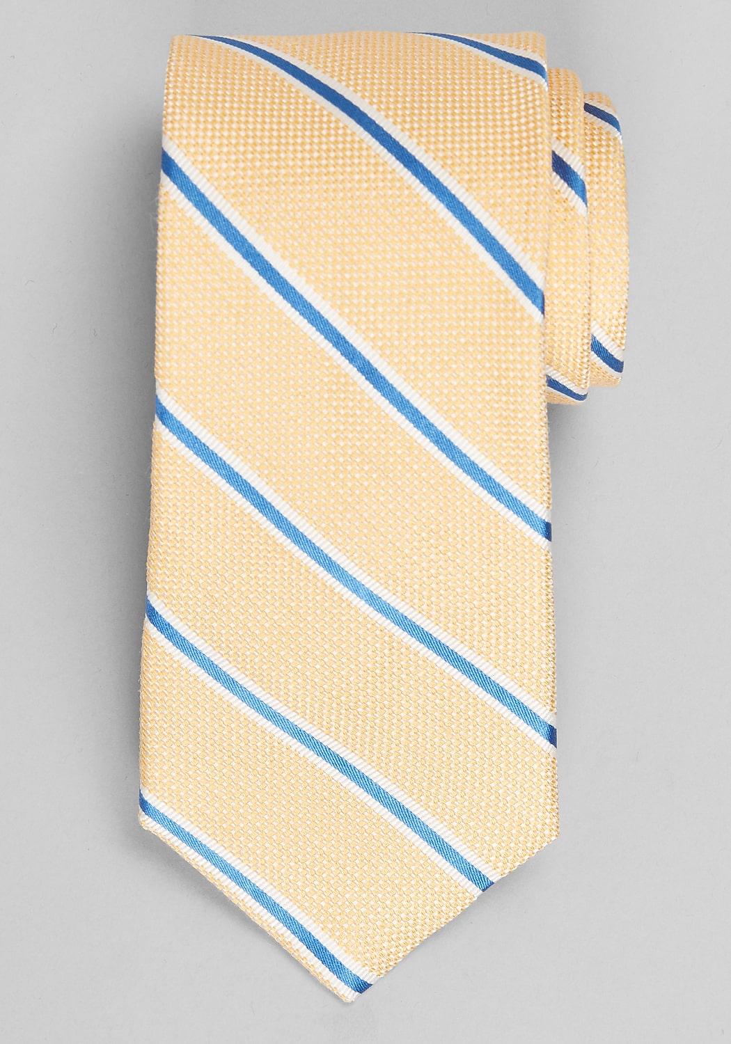 Reserve Collection Summer Oxford Stripe Silk-Linen Blend Tie