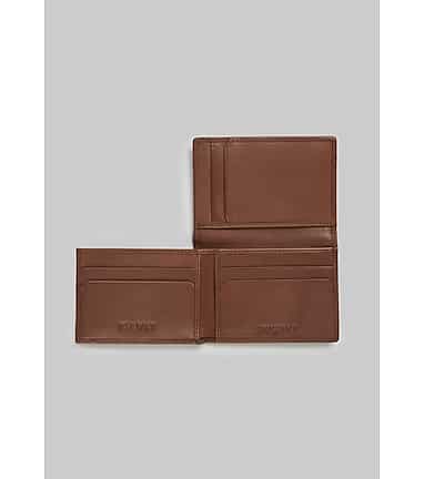 Jos. A. Bank Burnished Leather L-Fold Leather Wallet - Joseph A