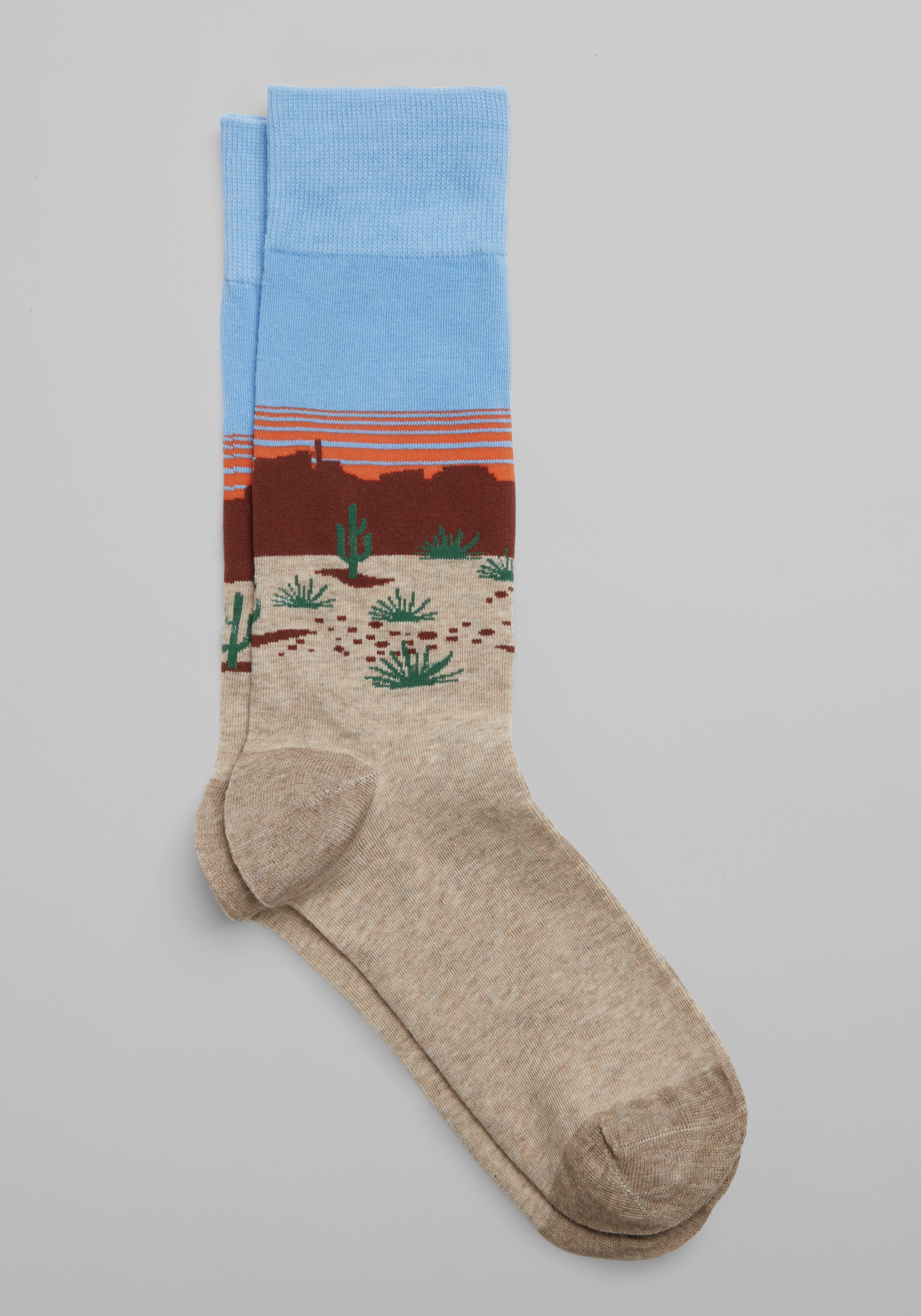 Jos. A. Bank Men's Gingerbread Man Socks, Navy, Mid Calf