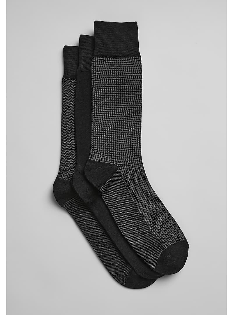 Jos. A. Bank Bamboo Herringbone and Houndstooth Socks, 3-Pack - Father ...