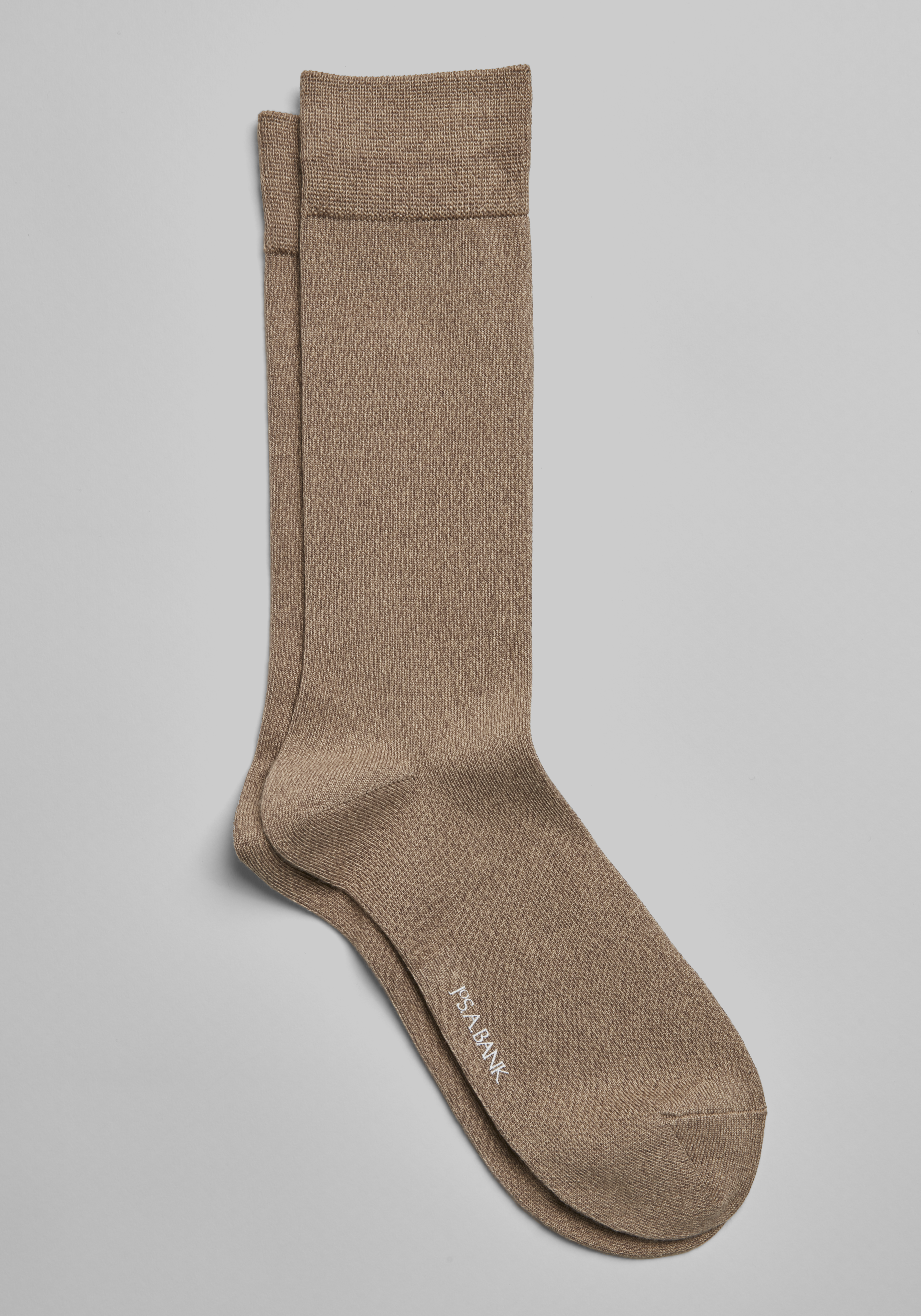 Johnston & Murphy Tan Stripe Pattern Crew Length Men's Socks