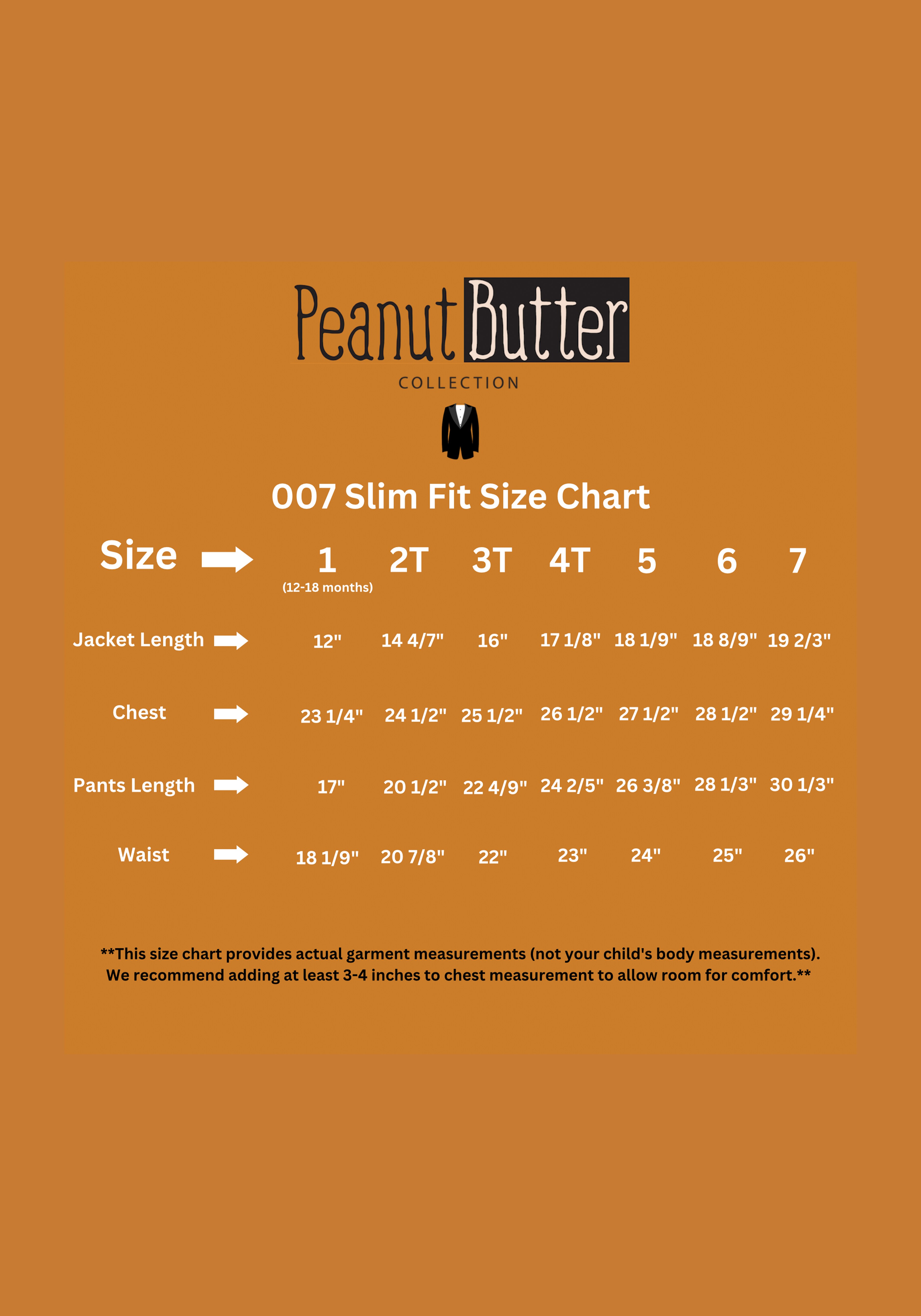 Peanut Butter Collection 007 Slim Fit Toddler Boys Tuxedo