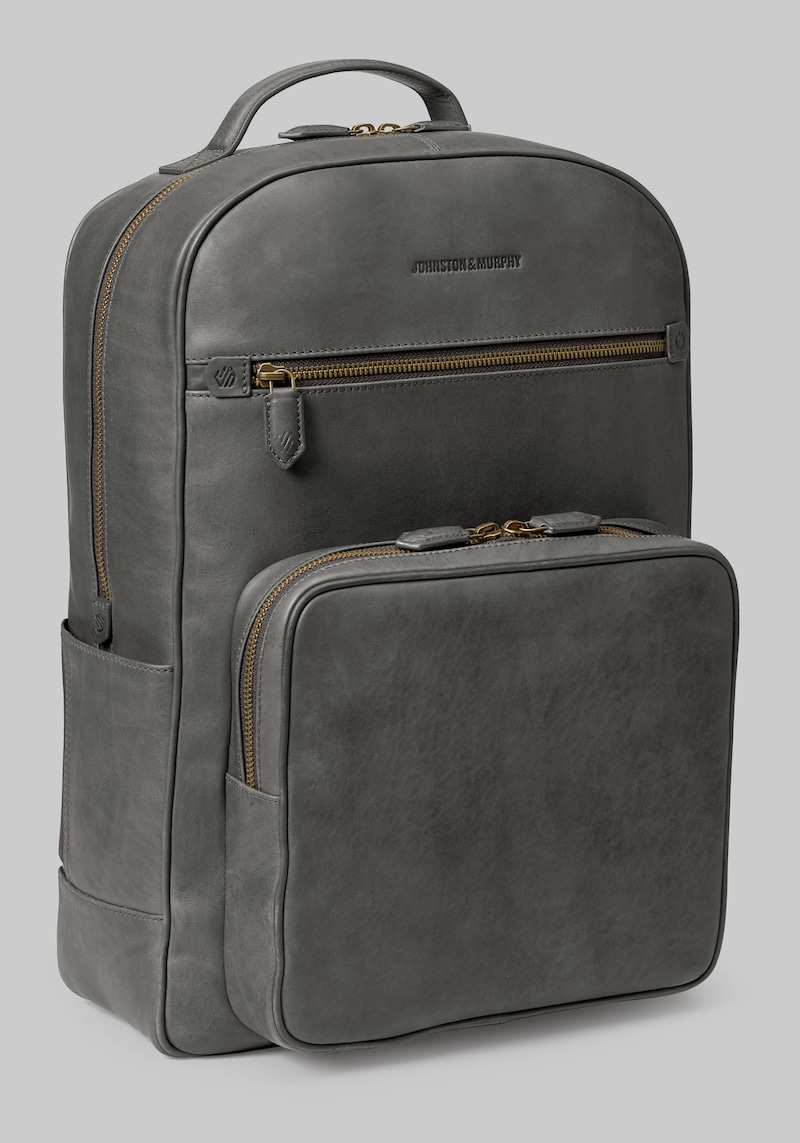Men's Johnston & Murphy Rhodes Leather Backpack at Jos. A. Bank, Black, Size One