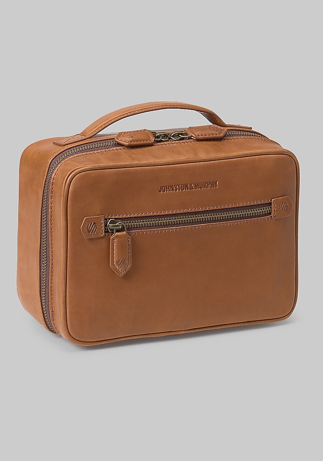 Johnston & Murphy Rhodes Leather Travel Kit - Johnston & Murphy