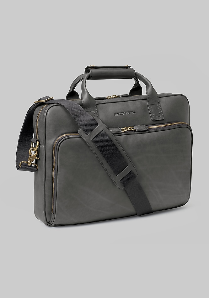 Johnston & Murphy Rhodes Leather Briefcase - Johnston & Murphy