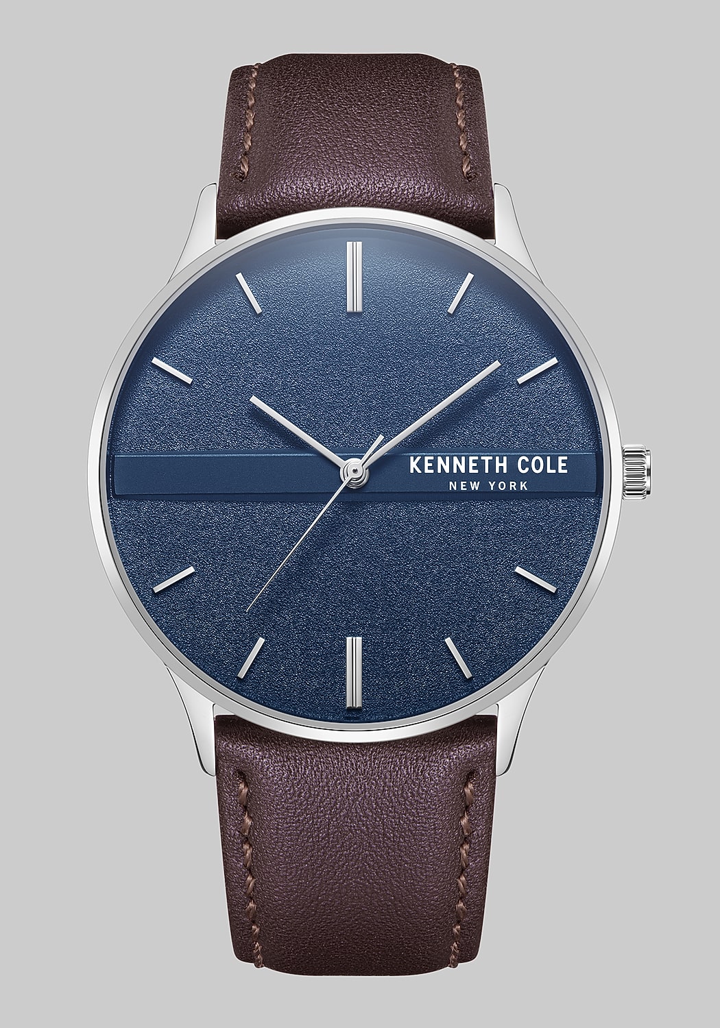 Kenneth Cole New York Stainless Steel With Leather Strap Watch