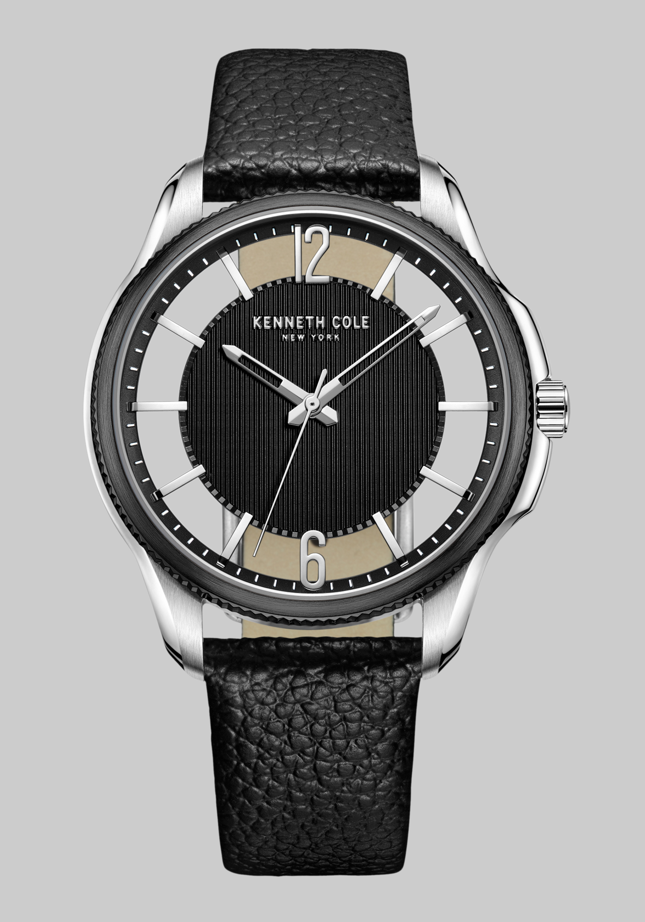 Kenneth cole shop black leather watch