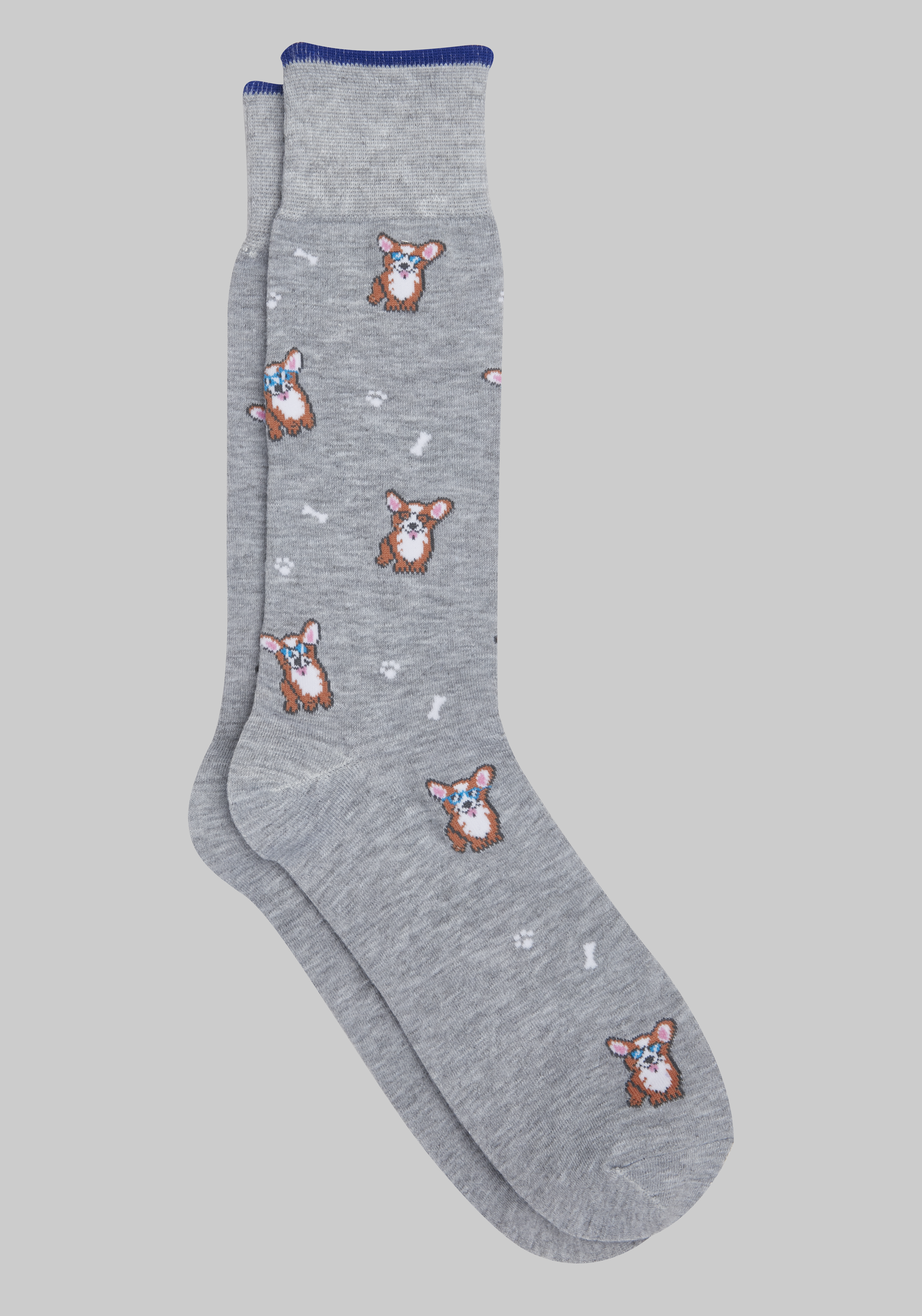Men's Accessories, Made to Matter Corgi Dog Socks - Jos A Bank