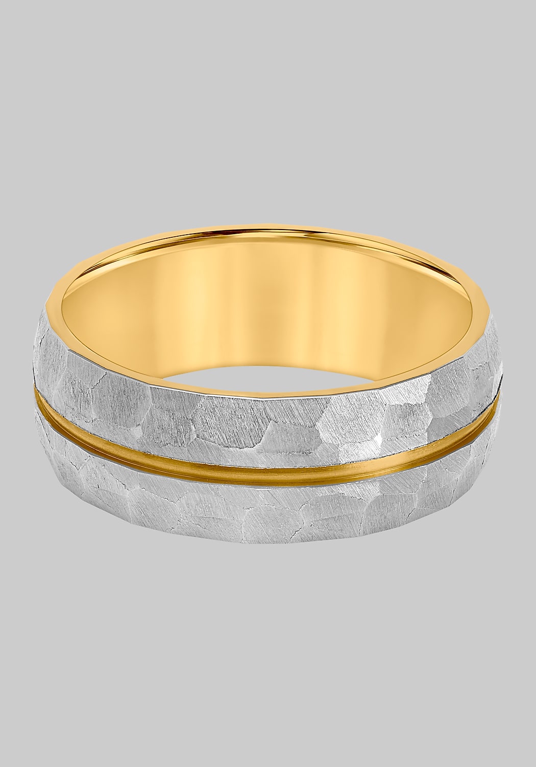 GTX 8mm Faceted Titanium Band